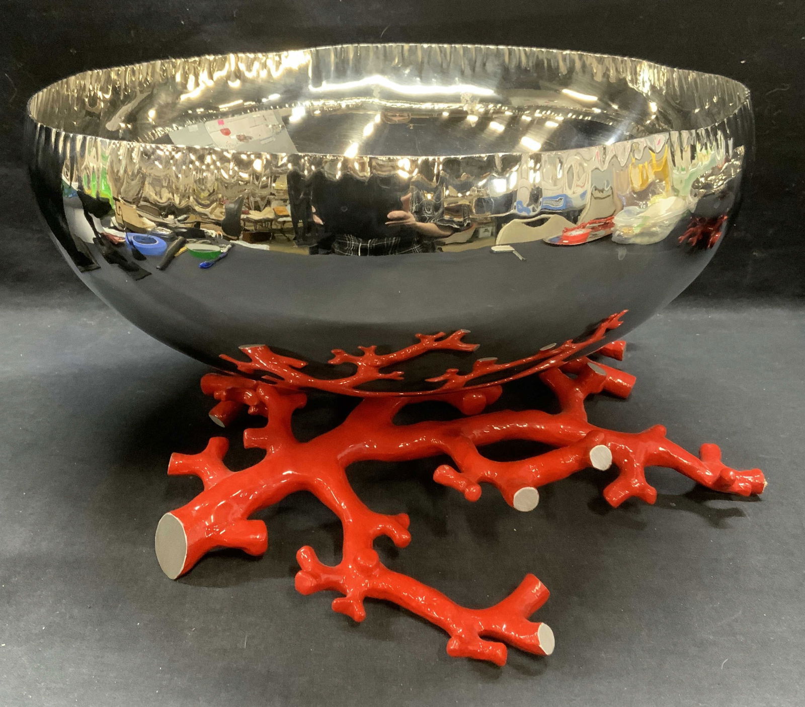 Michael Aram Ocean Reef Silver Tn Bowl 13.25 In (1 of 6)
