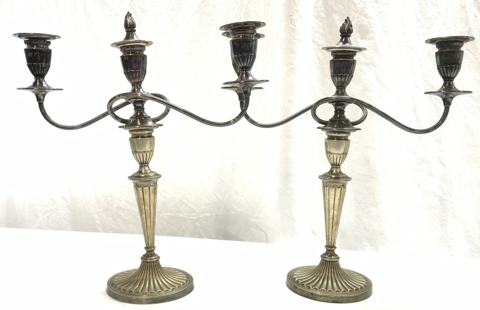 Pr Black Starr&Frost Silver Pl Candelabras England (1 of 9)