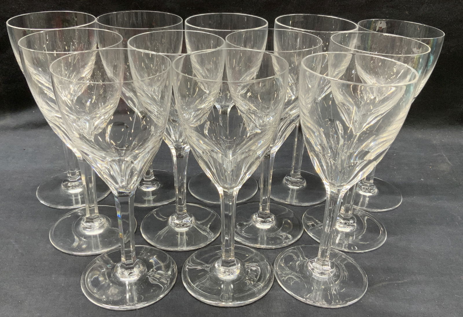 Set 12 Baccarat Crystal Stemware, France (1 of 6)
