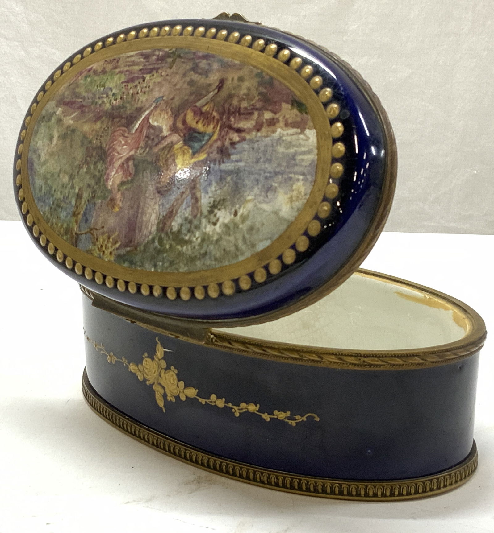 H. Leras Sevres Porcelain Antique Box, France (1 of 10)