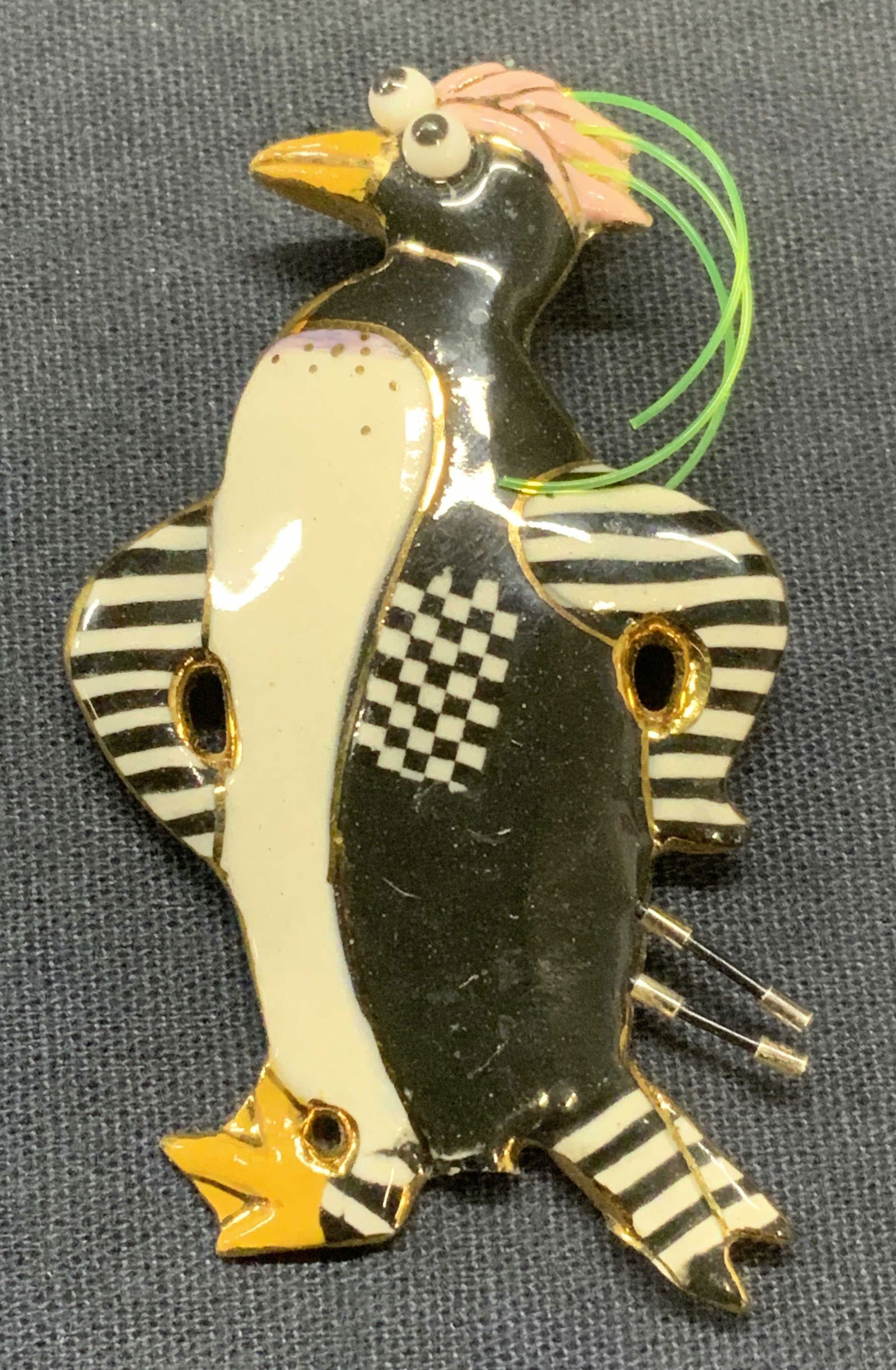 Cynthia Chuang Ceramic Penguin Brooch (1 of 7)