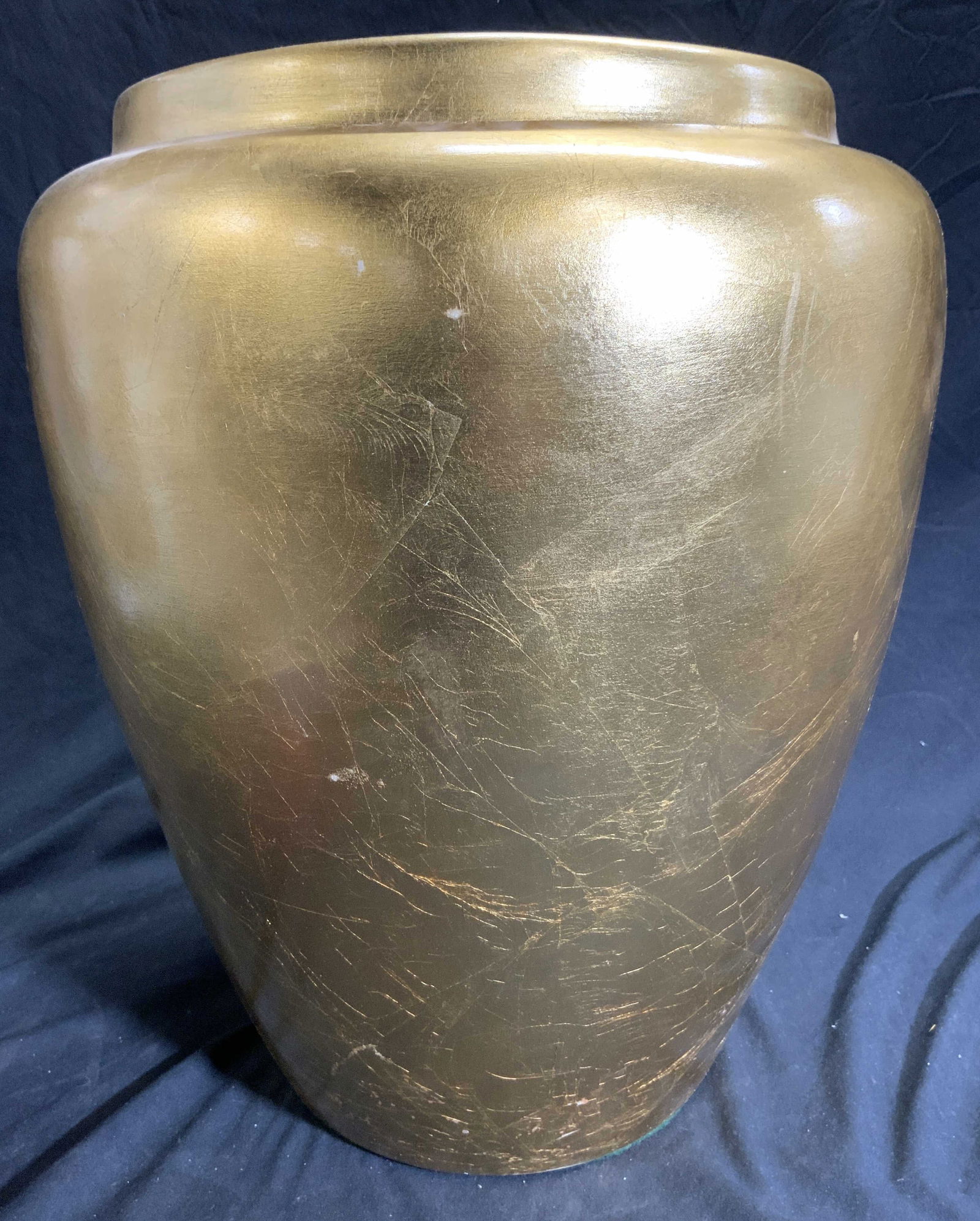 Gilt Ceramic Vase Vessel Planter (1 of 6)