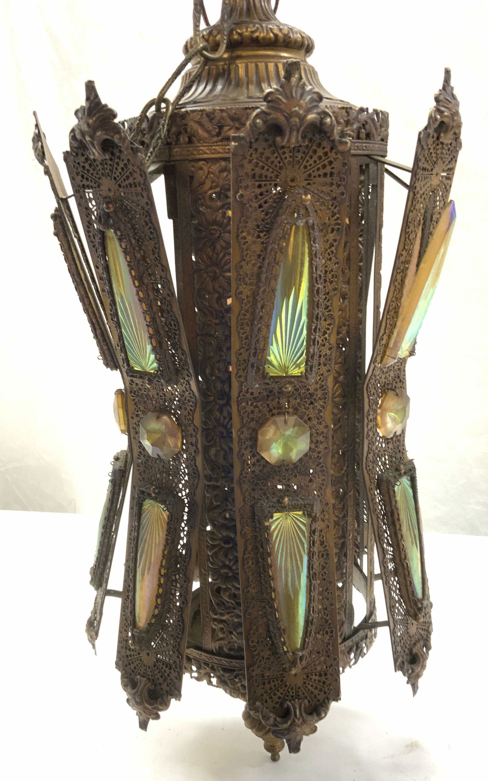 Vanessa Moroccan Style Iron Pendant Light 19in (1 of 13)