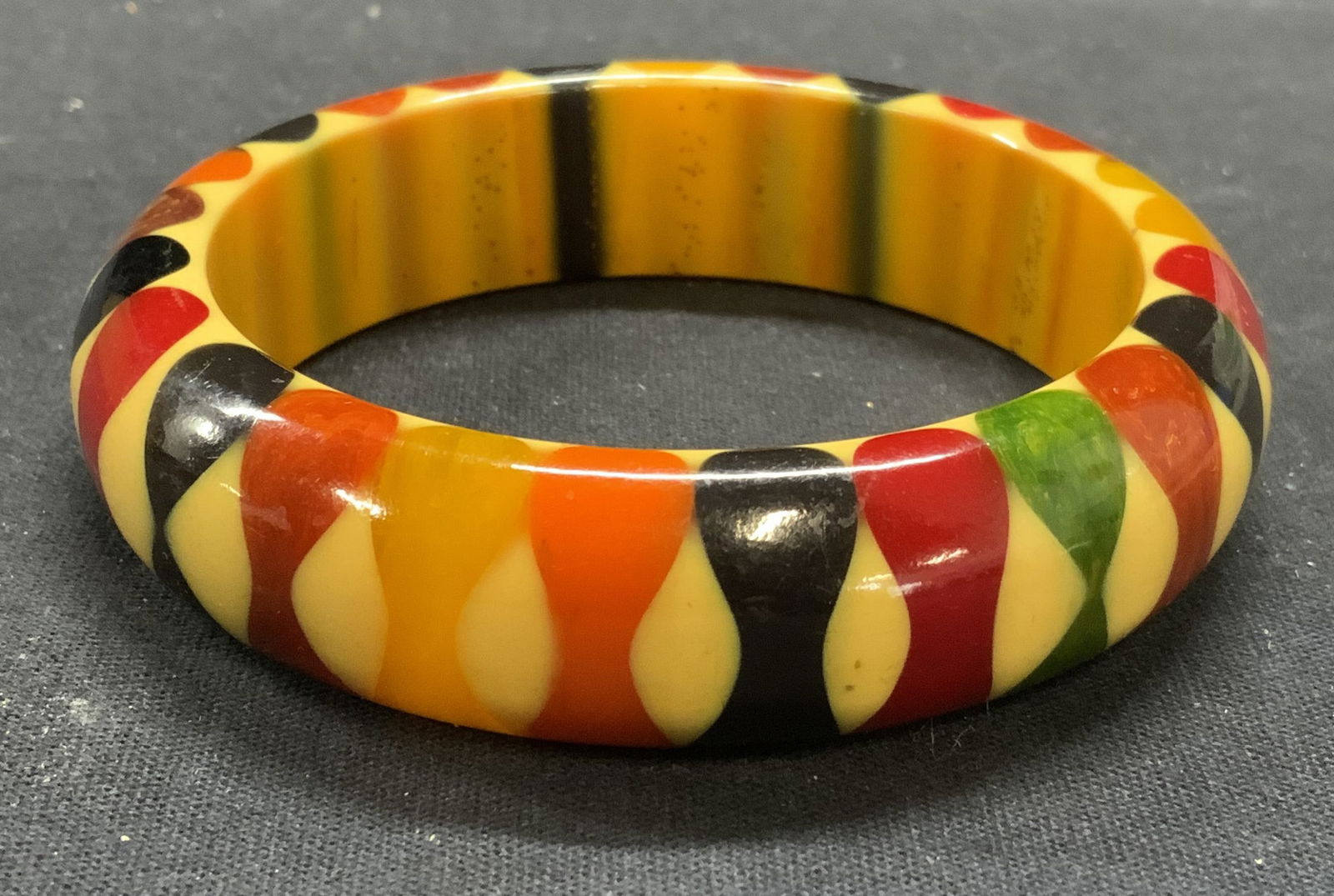 Vintage Multi Color Bakelite Bangle Bracelet (1 of 6)