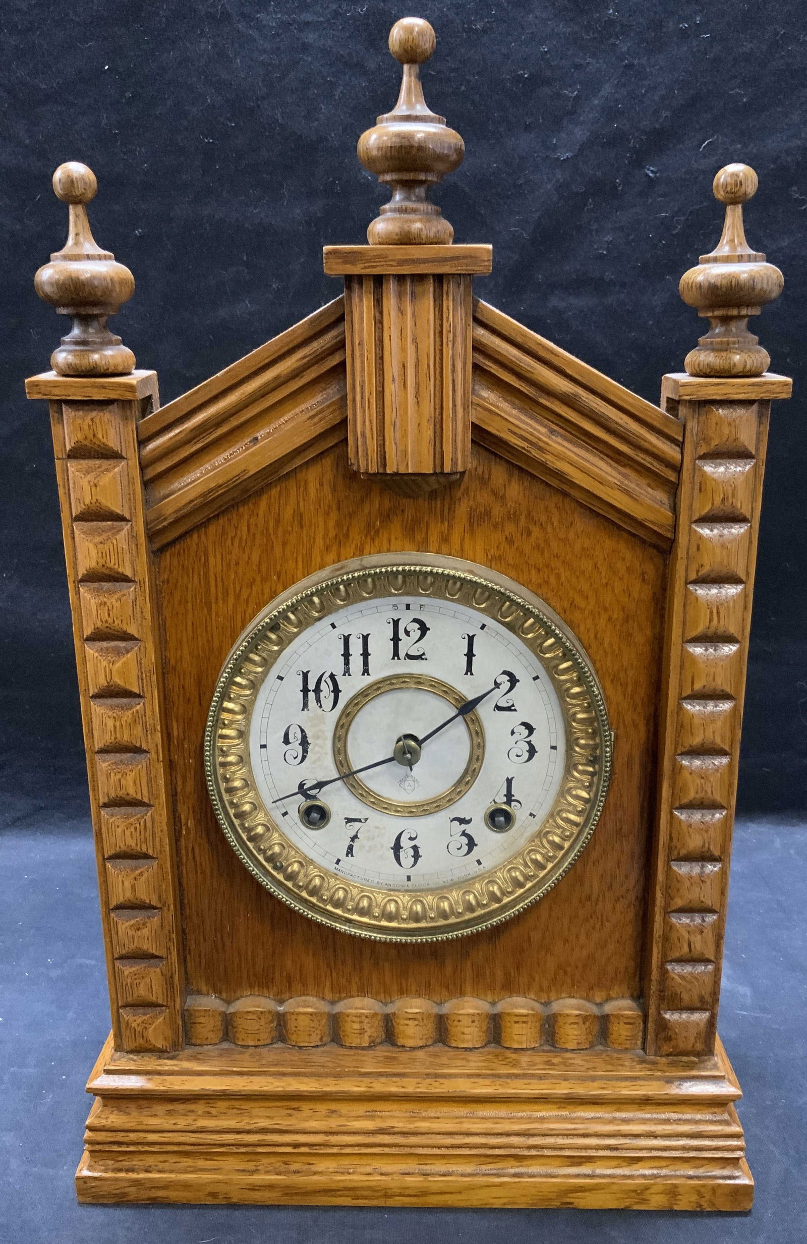 1882 ANSONIA Clock Co Wood Mantel Clock (1 of 9)