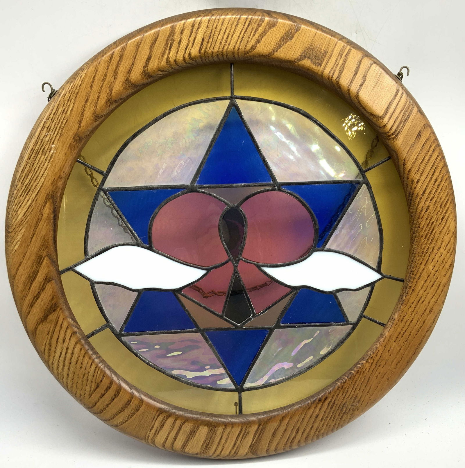 Stained Glass Star Of David Heart Wall Accessory (1 of 9)
