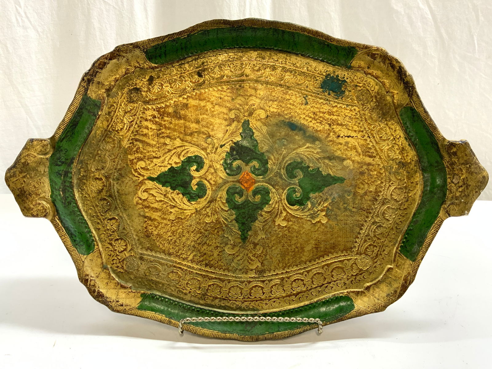 Vintage Giltwood Tuscan Tray W Ornate Detail (1 of 7)