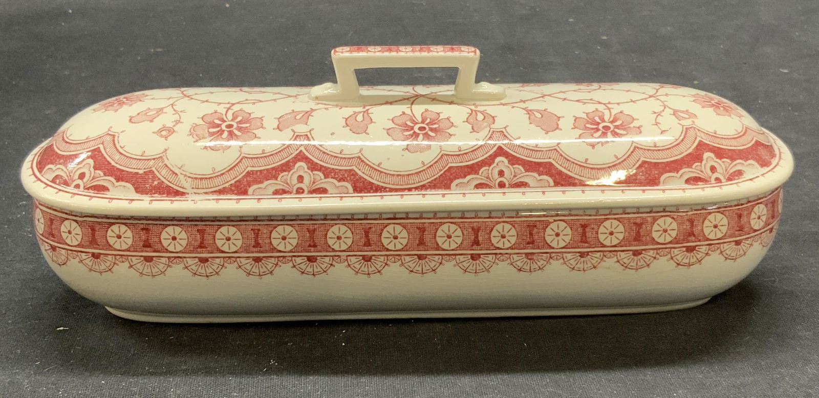 Antq Sarreguemines Malines Ceramic Brush Holder (1 of 6)