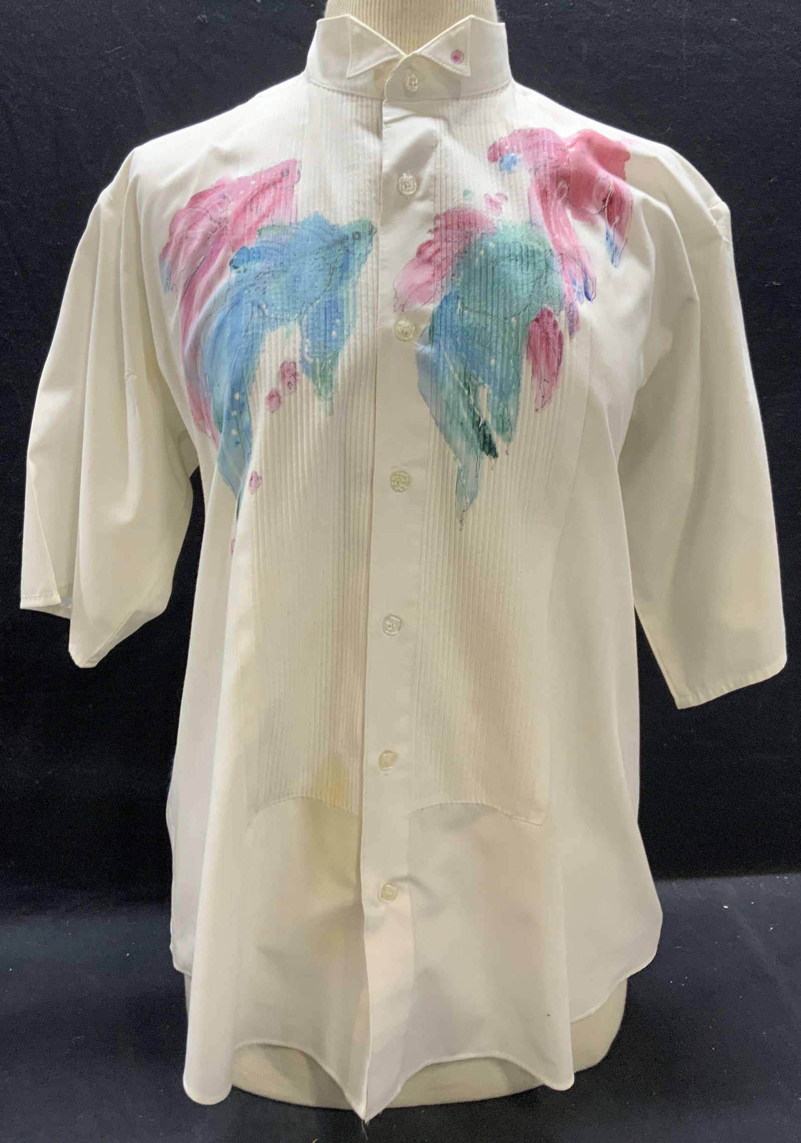 Henri Valdise White Graphic Print Button Up (1 of 8)