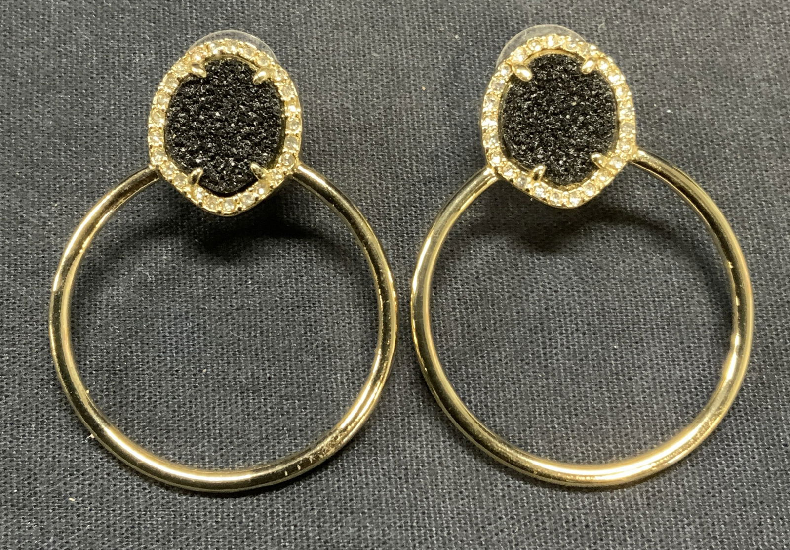 Baublebar Gold Tone Crystal Dangle Earrings (1 of 7)