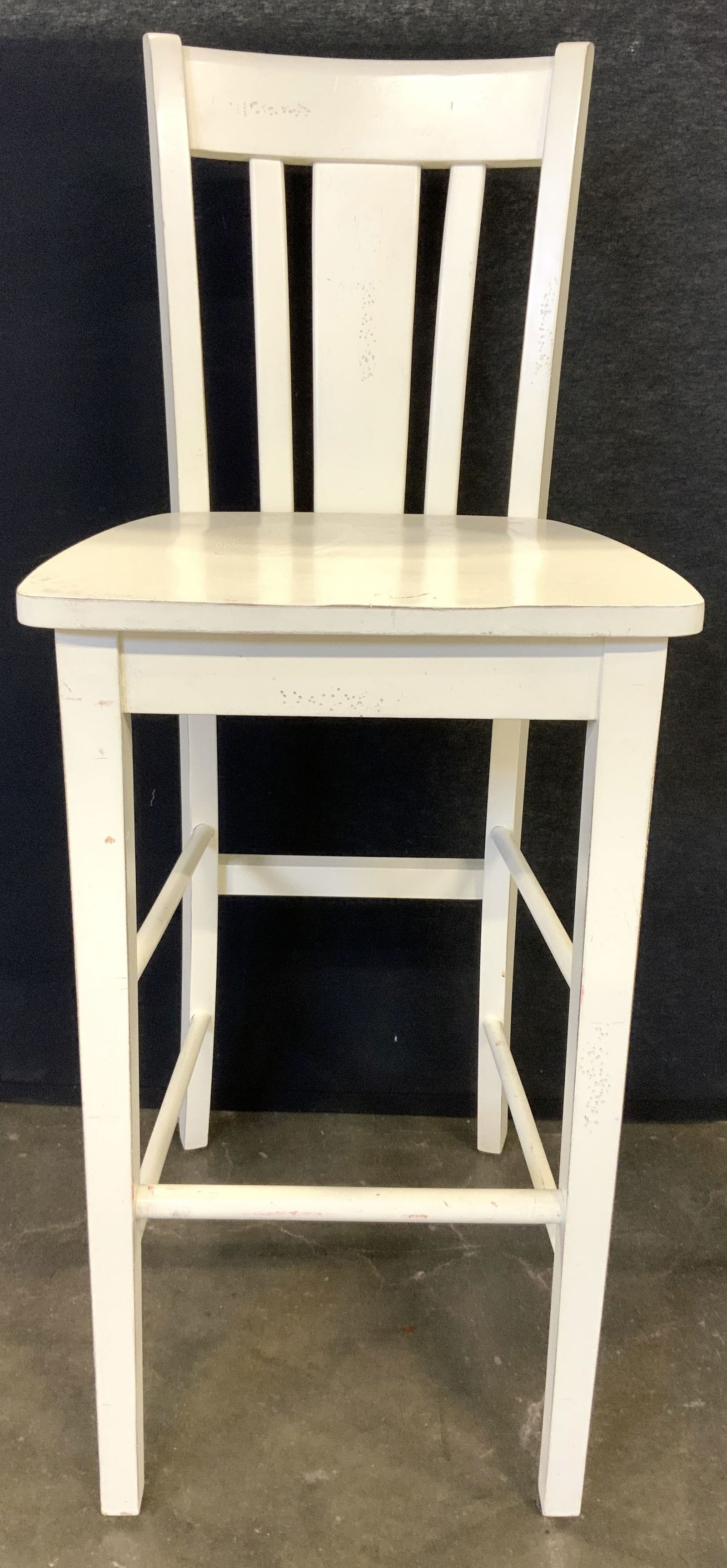 Wooden Barstool W Backrest Cream (1 of 8)