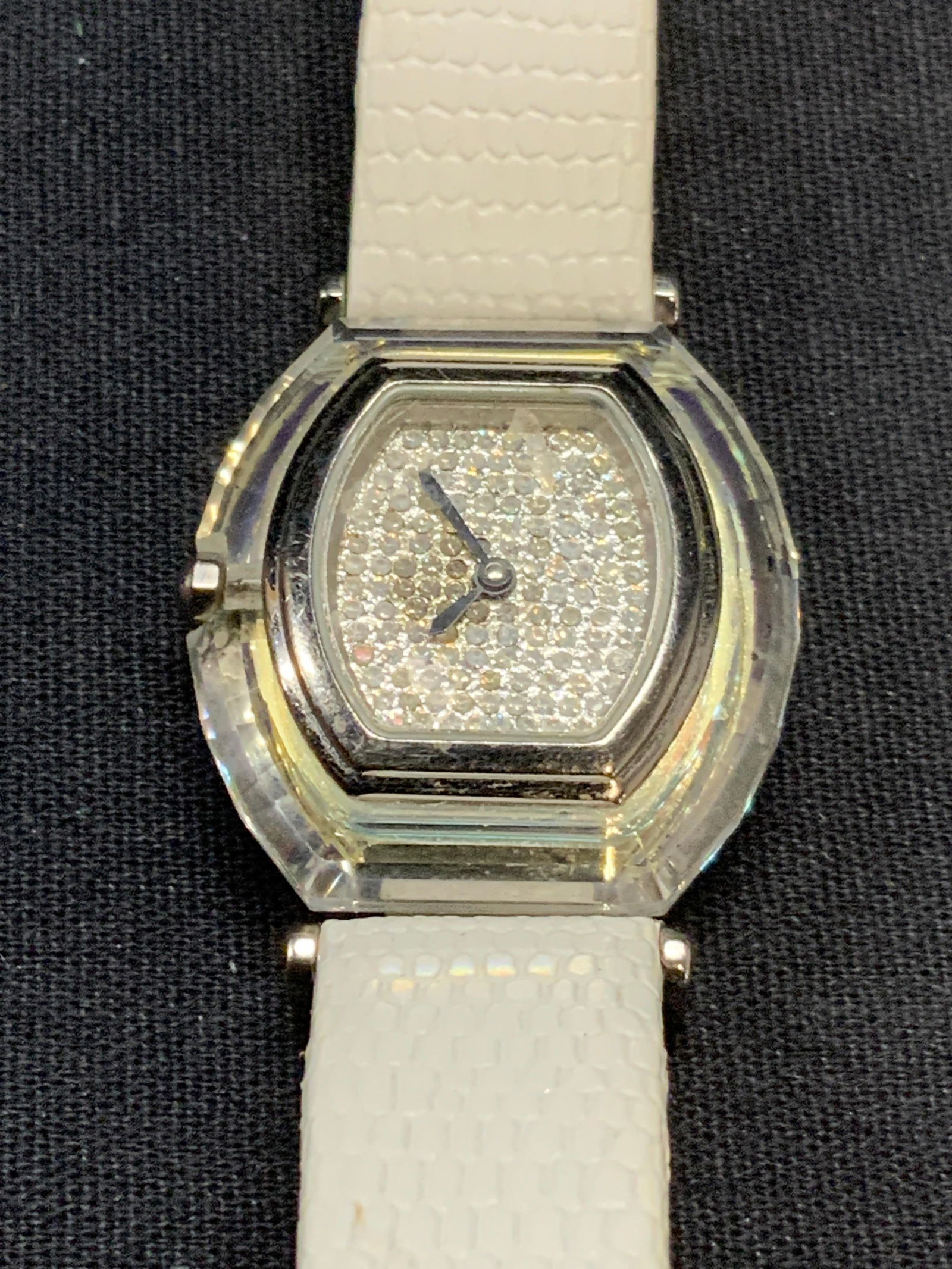 Swarovski Crystal White Leather Watch (1 of 7)