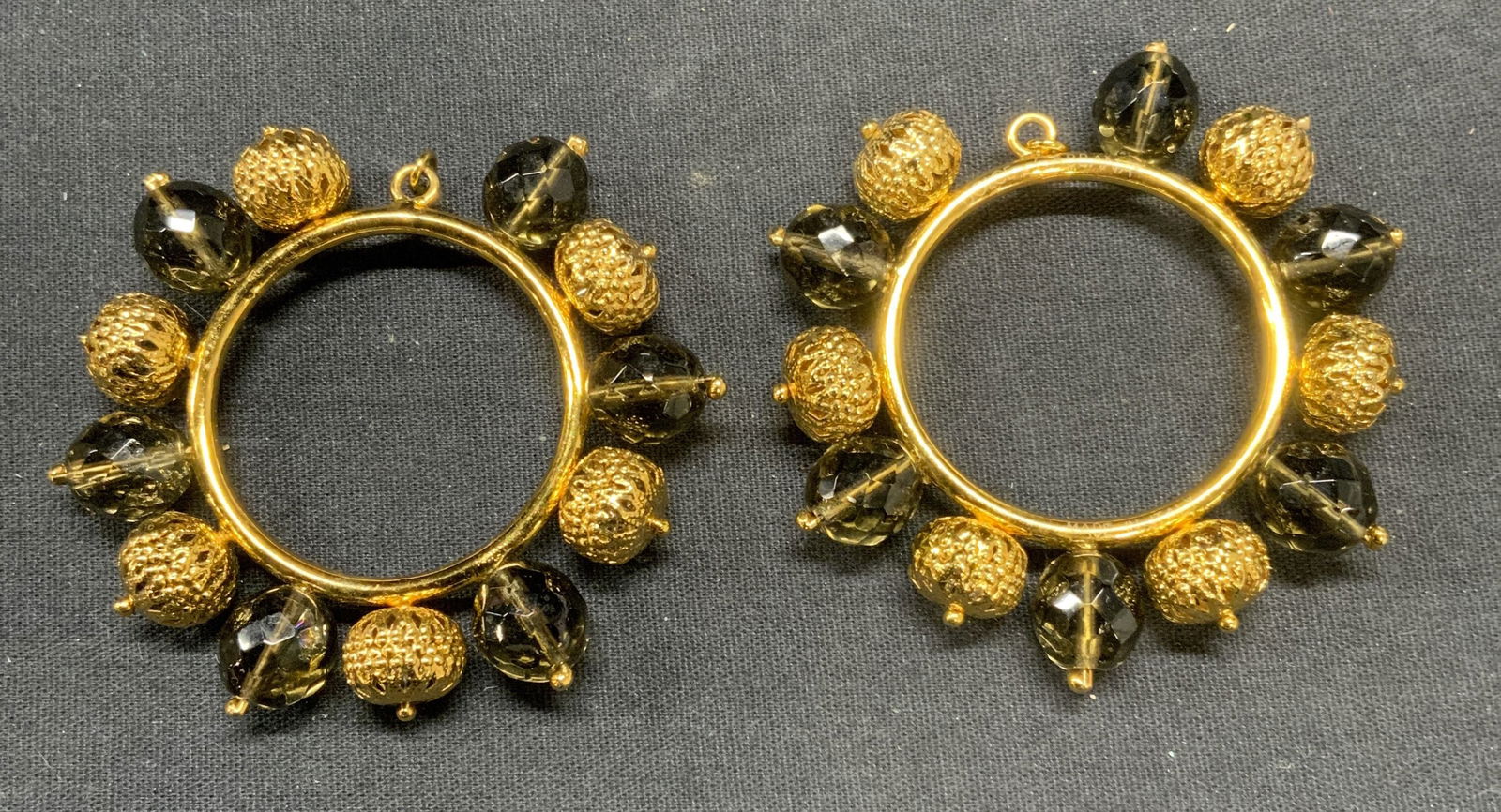 Pair Dolce & Gabbana Gold Tone Crystal Pendants (1 of 9)