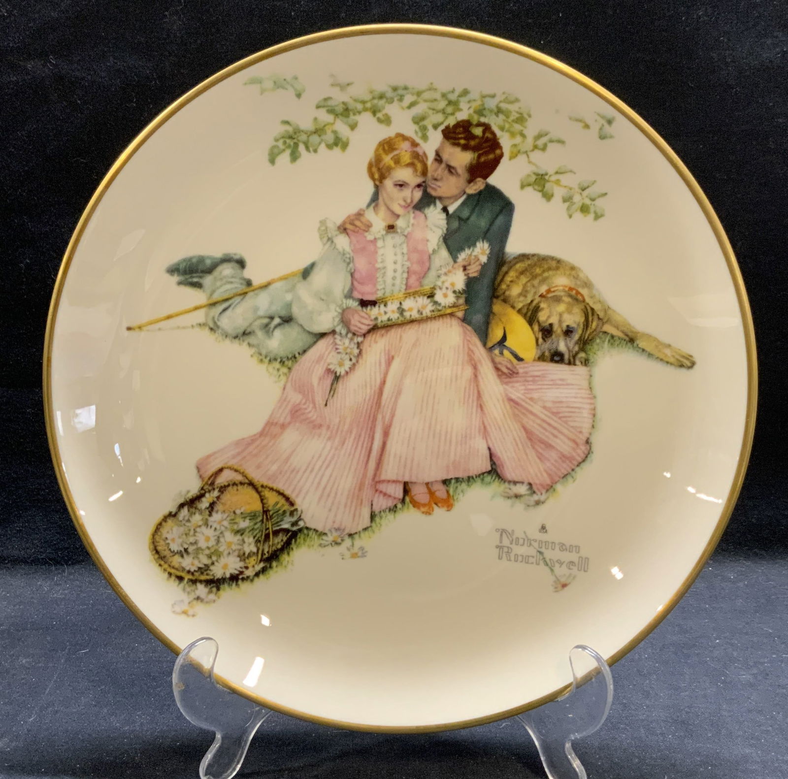 GORHAM China Norman Rockwell Summer Plate (1 of 6)