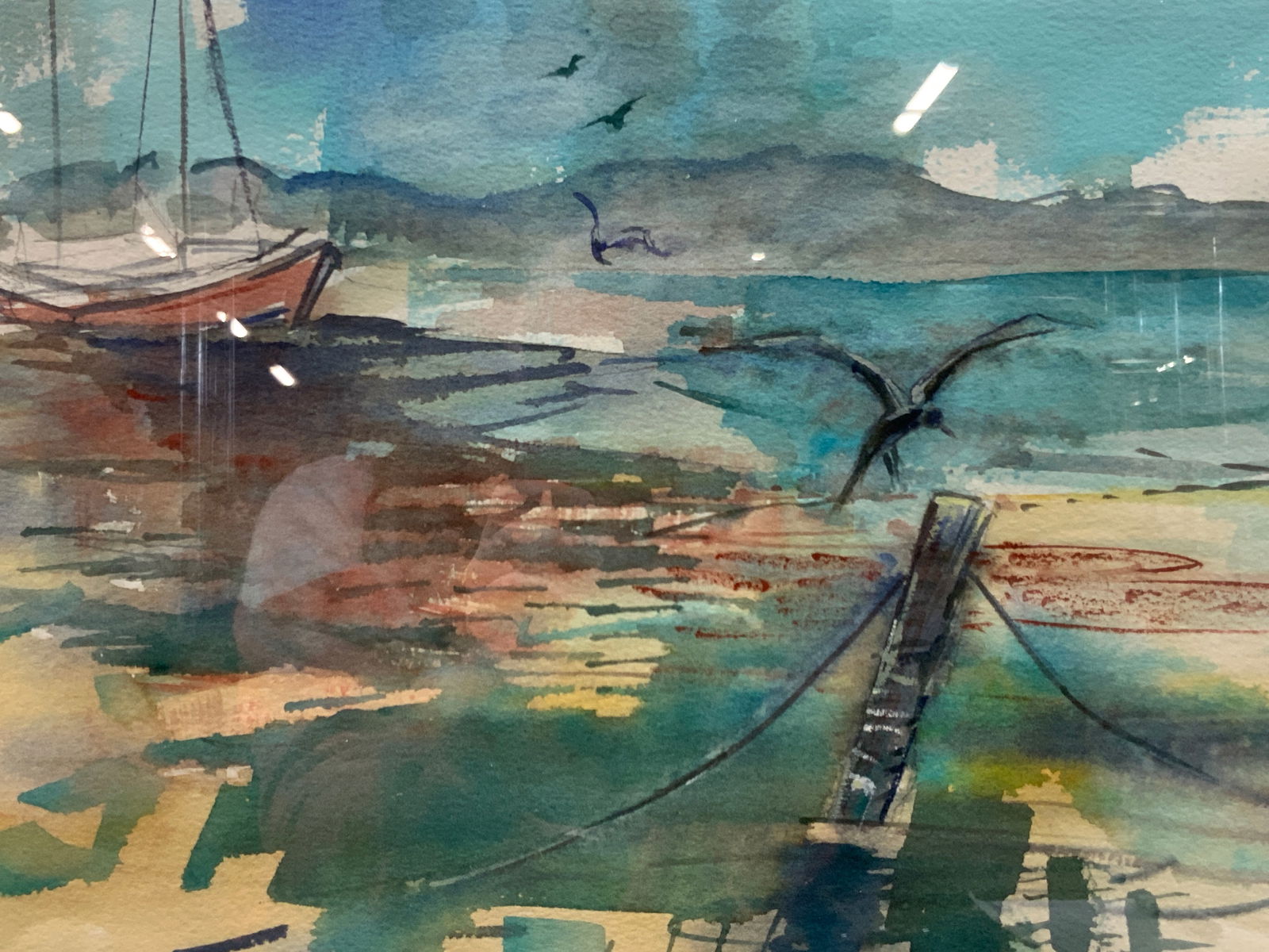 1992 Morrison Signed Sail Boat Watercolor Painting (1 of 8)