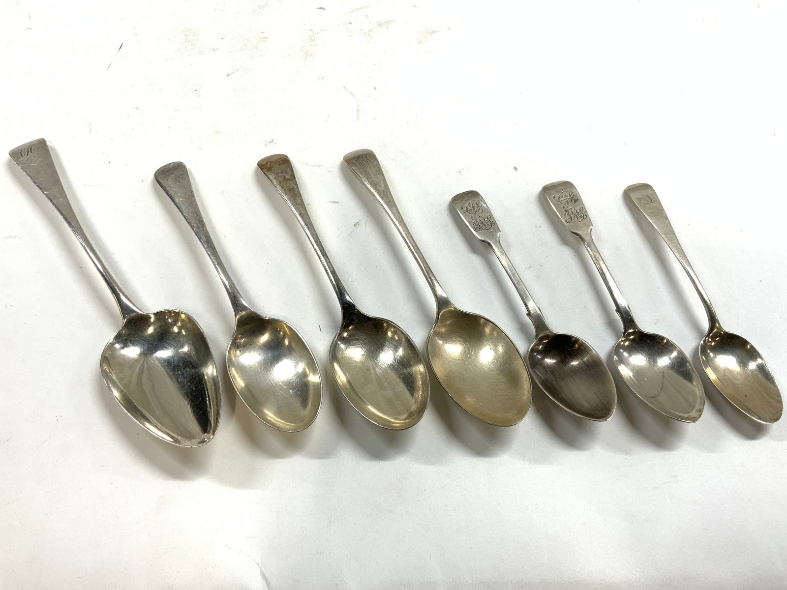 Lot 7 Monogrammed Spoons STERLING Silver & More (1 of 7)