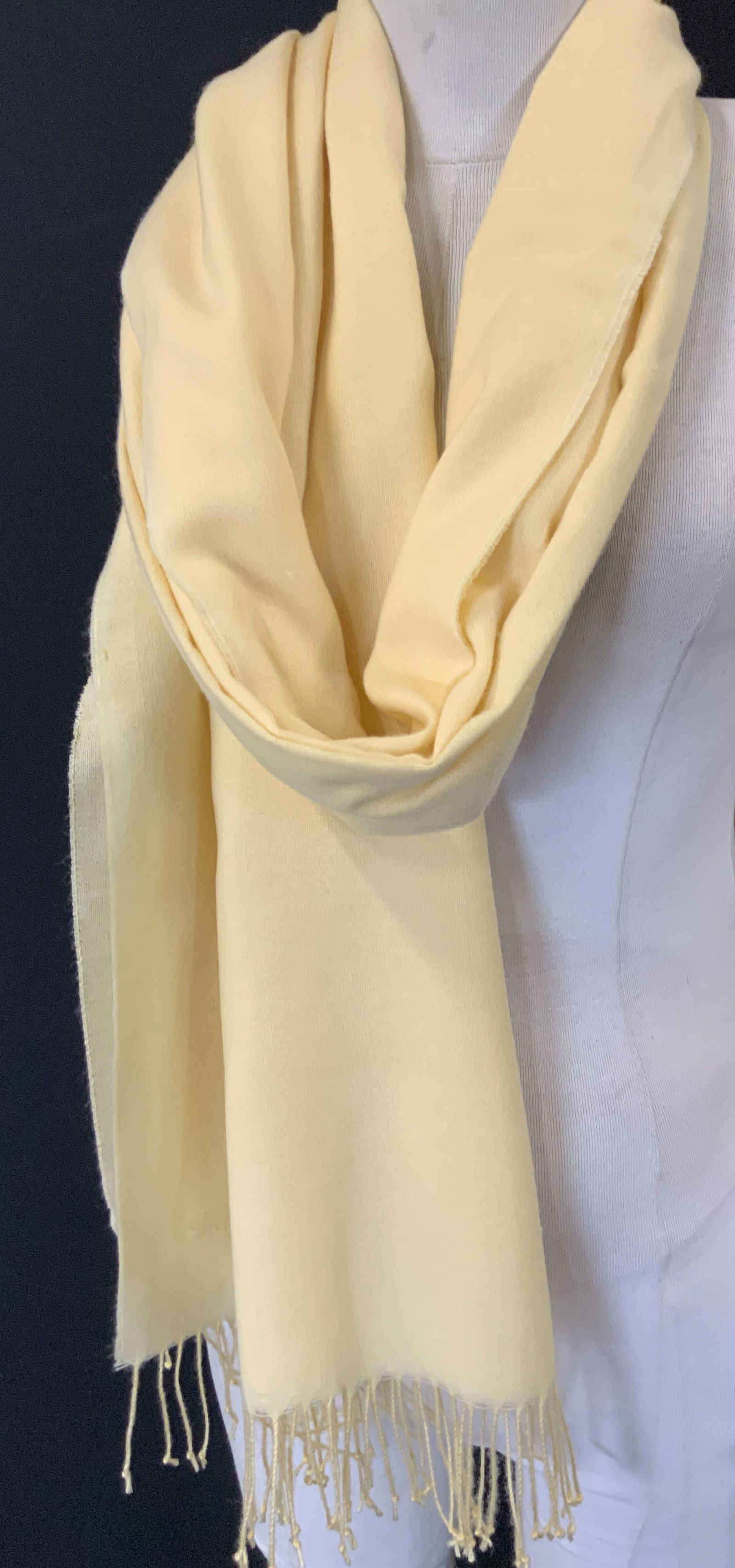 Fabric Blended Fringed Scarf (1 of 6)