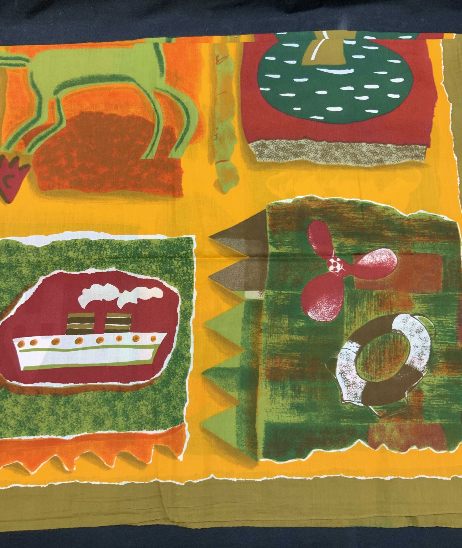 Nautical Style Hand Rolled Shawl/ Wrap (1 of 7)