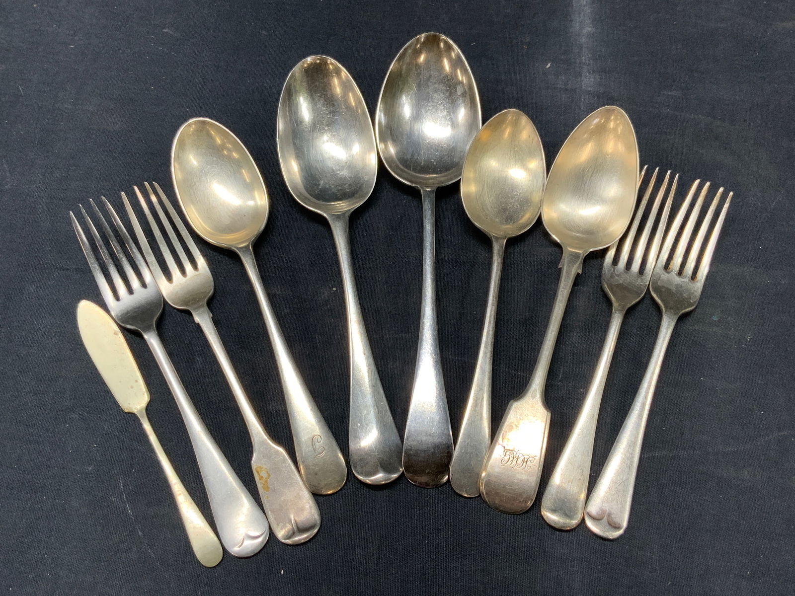 Lot 10 STERLING Silver & Plated Utensils (1 of 10)