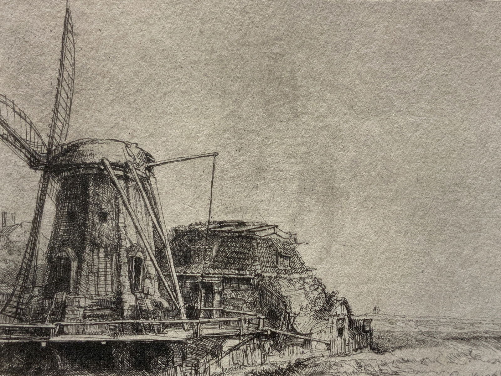 Rembrandt Windmill 1641 Etching On Paper Print (1 of 8)