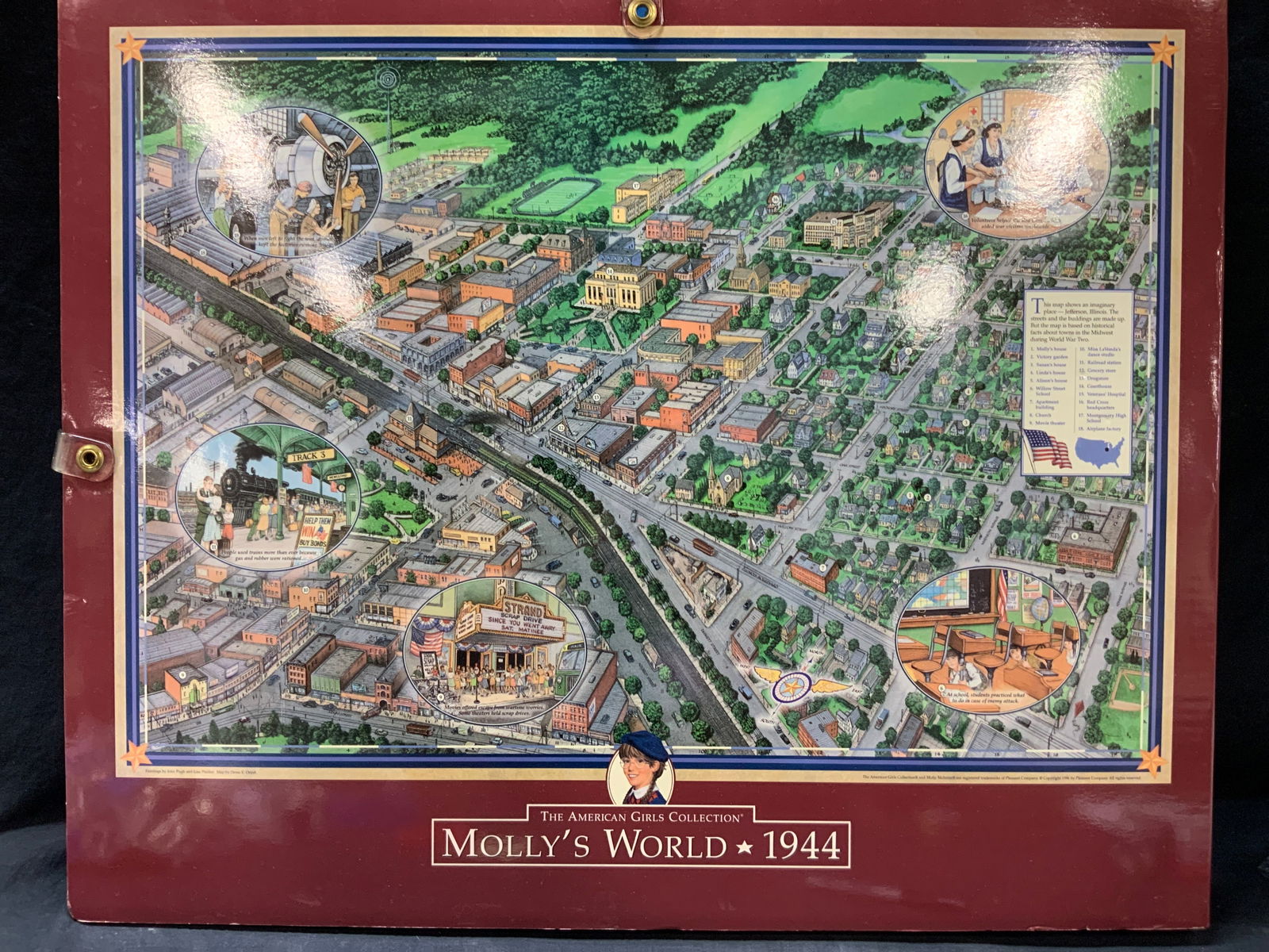 American Girl Doll Mollys World 1944 Scene Book XL (1 of 11)