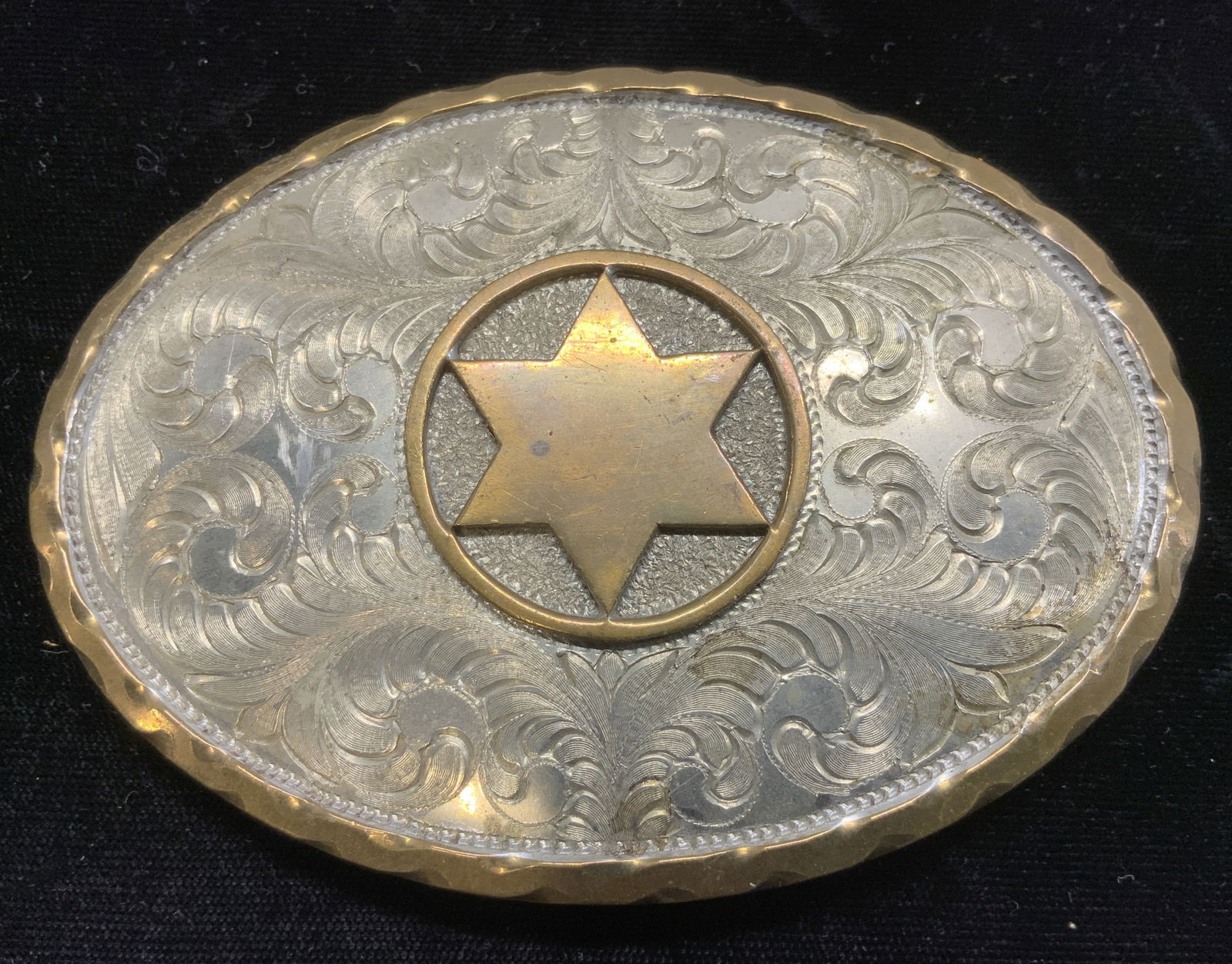 Sign D.E.M. Western Ranger Star Metal Belt Buckle (1 of 6)