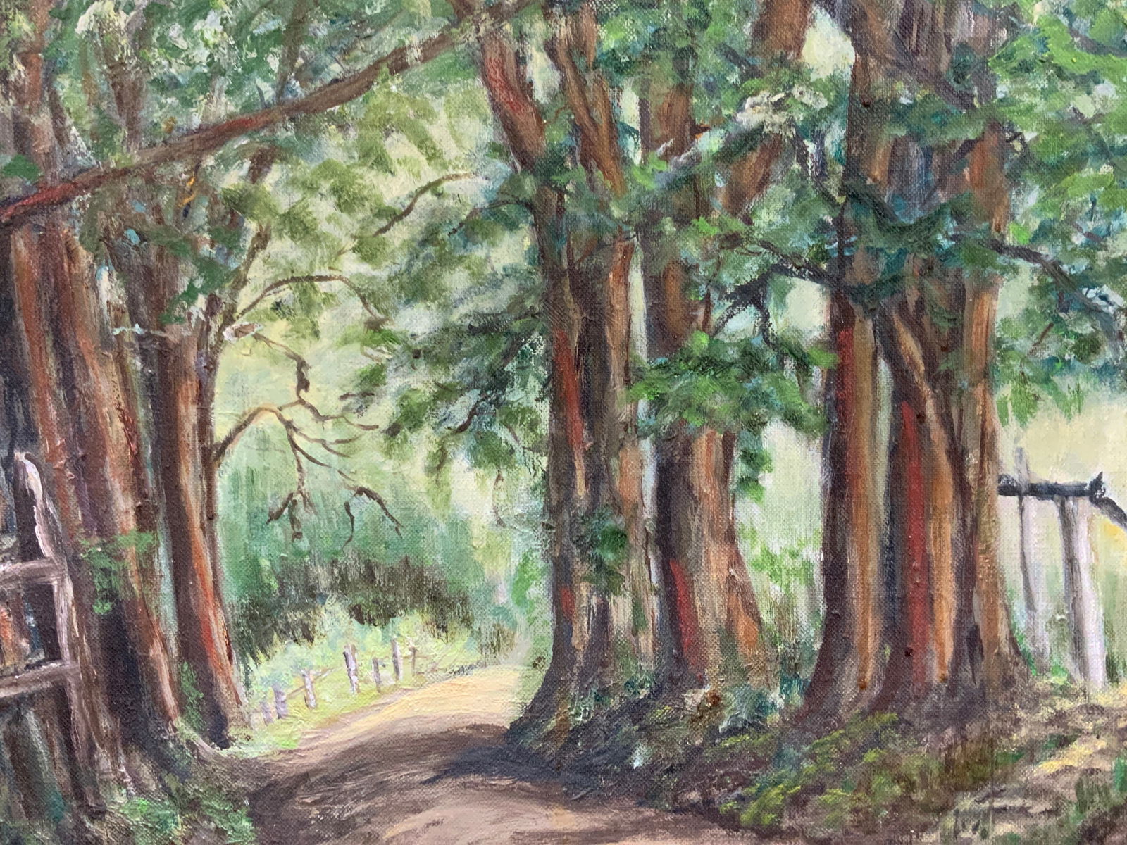Vintage Forest Landscape Oil Painting (1 of 8)