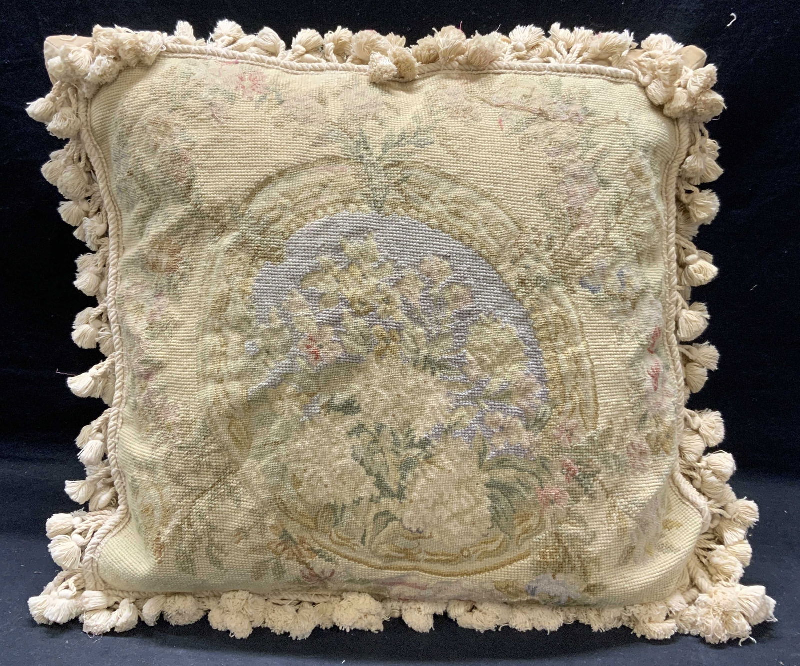 Antique Woven Floral Tapestry Pillow (1 of 6)