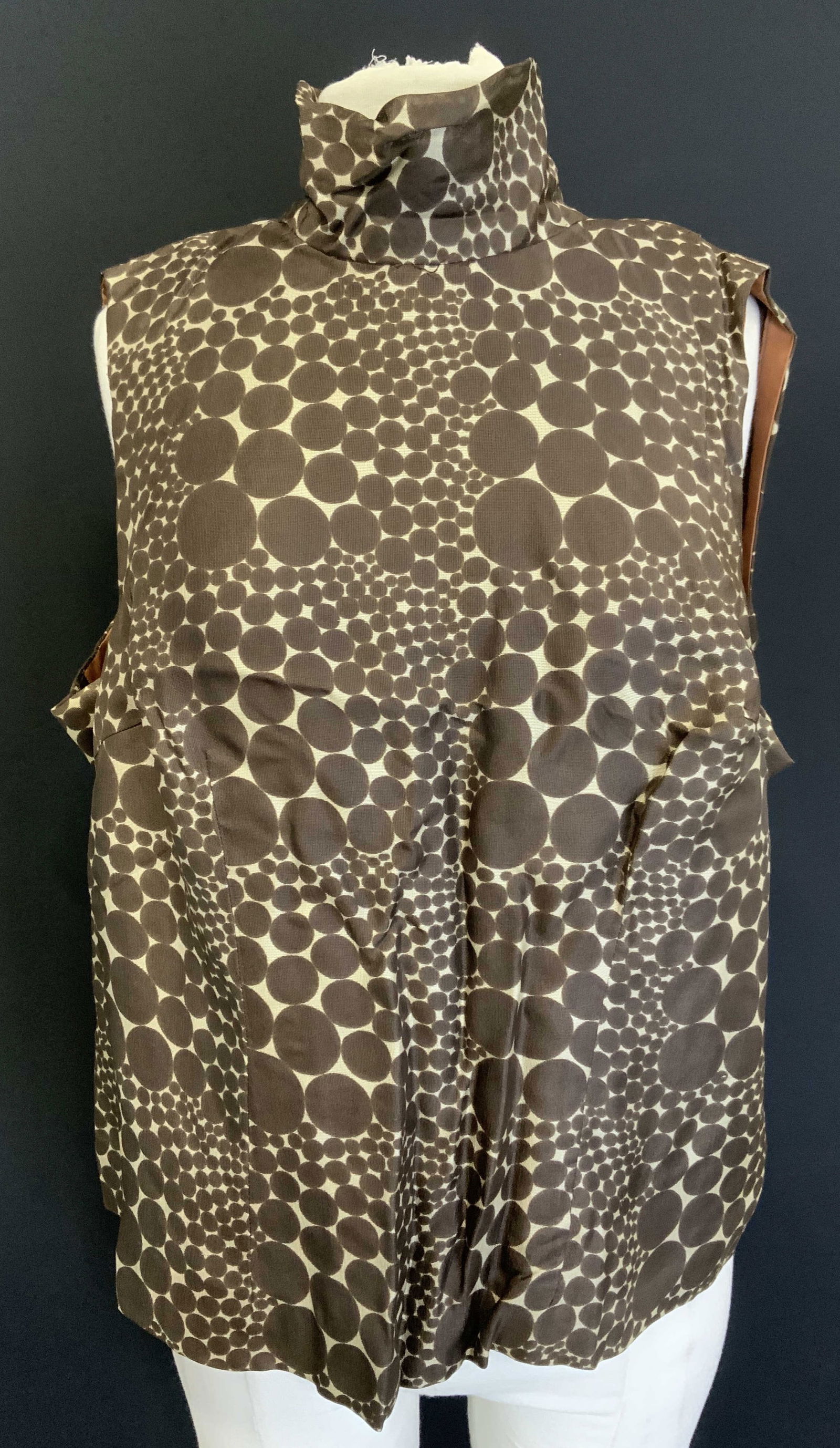 Brown & Tan Dot Sleeveless Top (1 of 6)