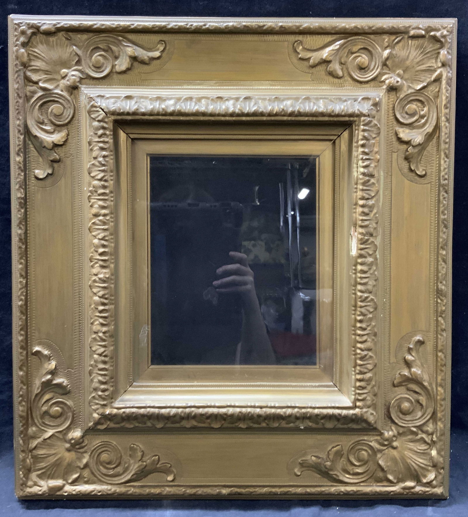 Vtg Ornate Carved Wood & Plaster Frame (1 of 9)