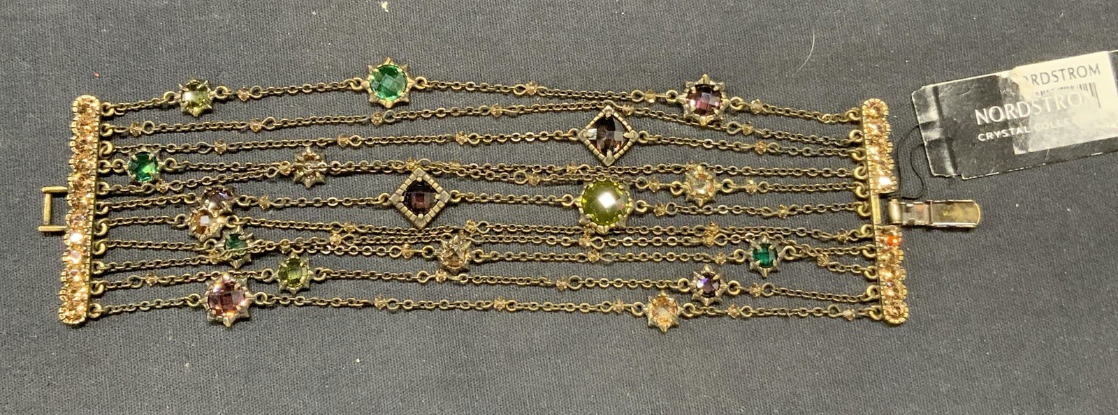 Nordstrom Gold Tone CZ Crystal Bracelet NWT (1 of 8)