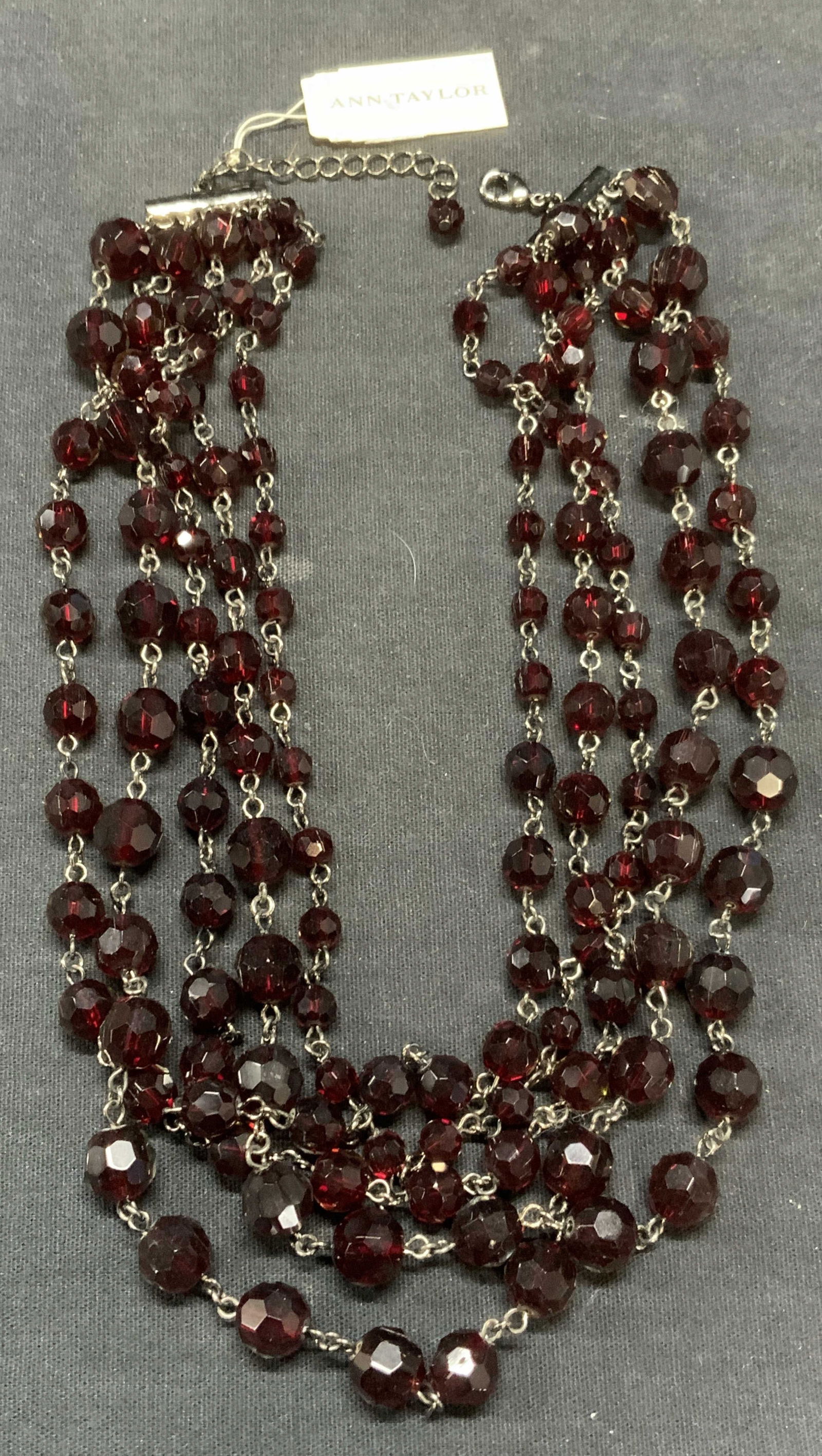 Ann Taylor Multi Strand Crystal Necklace NWT (1 of 7)
