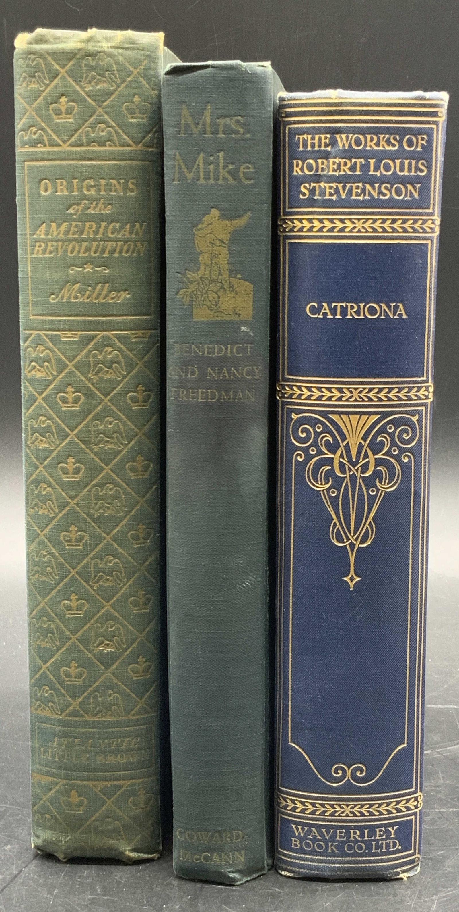 Lot 3 Vintage Books, Illustrated Nancy Freedman +: Three vintage books. One contains some illustrations. Lot includes: Mrs. Mike, THE STORY OF KATHERINE MARY FLANNIGAN, by Benedict and Nancy Freedman, DRAWINGS BY RUTH D. McCREA, Coward-McCann, Inc. Ne