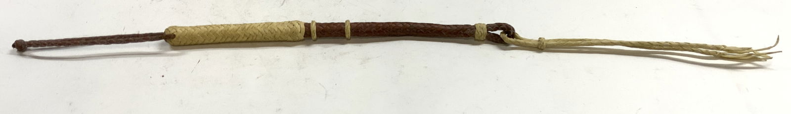 Vintage Raw Hide Braided Quirt (1 of 6)