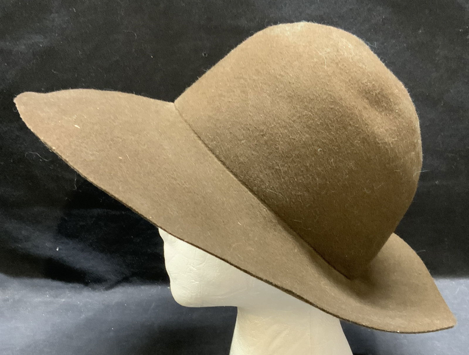 Vintage Brown Felted Wool Hat (1 of 6)