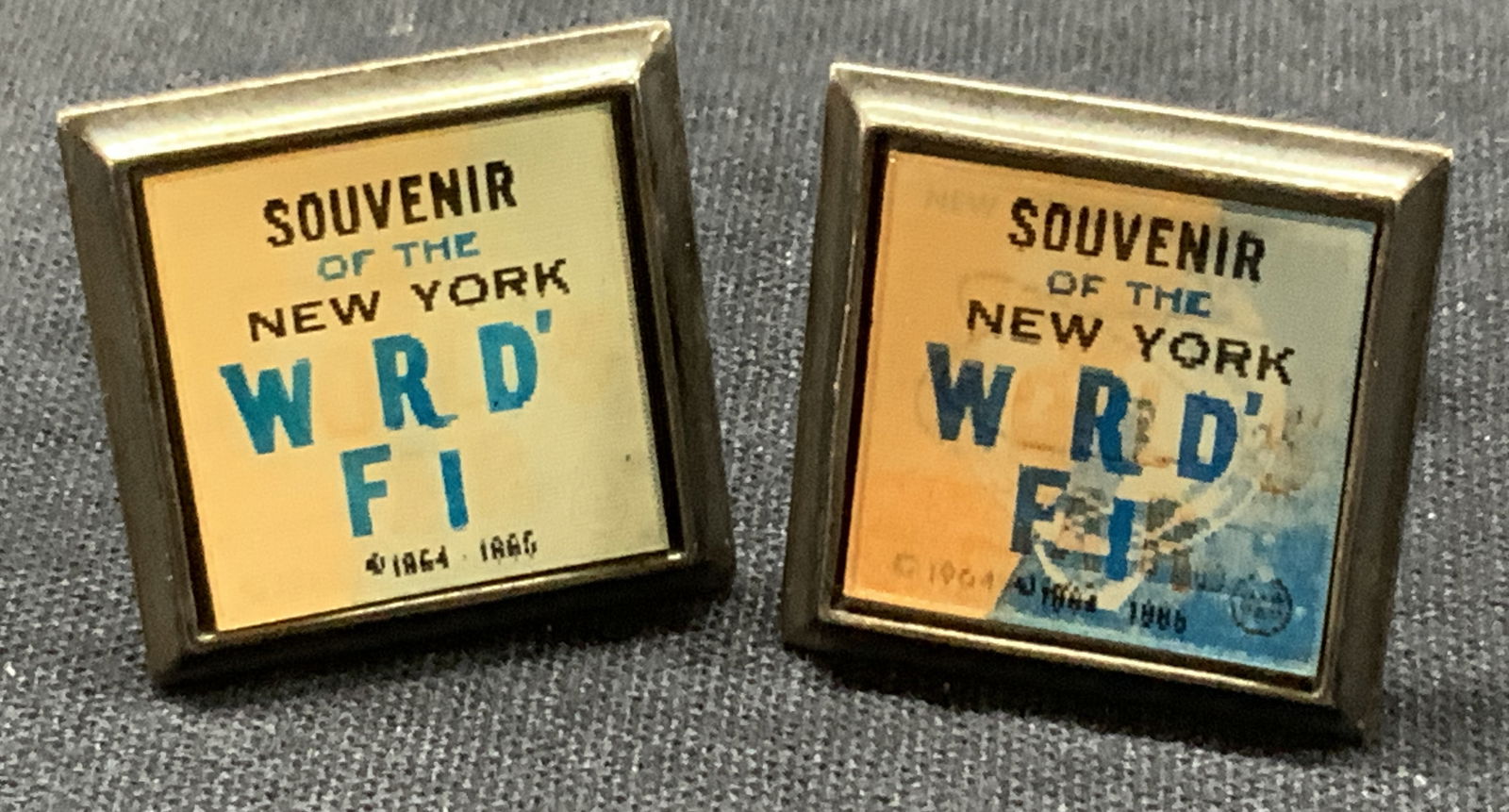 Pr 1964 Worlds Fair Silver Plate Cufflinks (1 of 6)