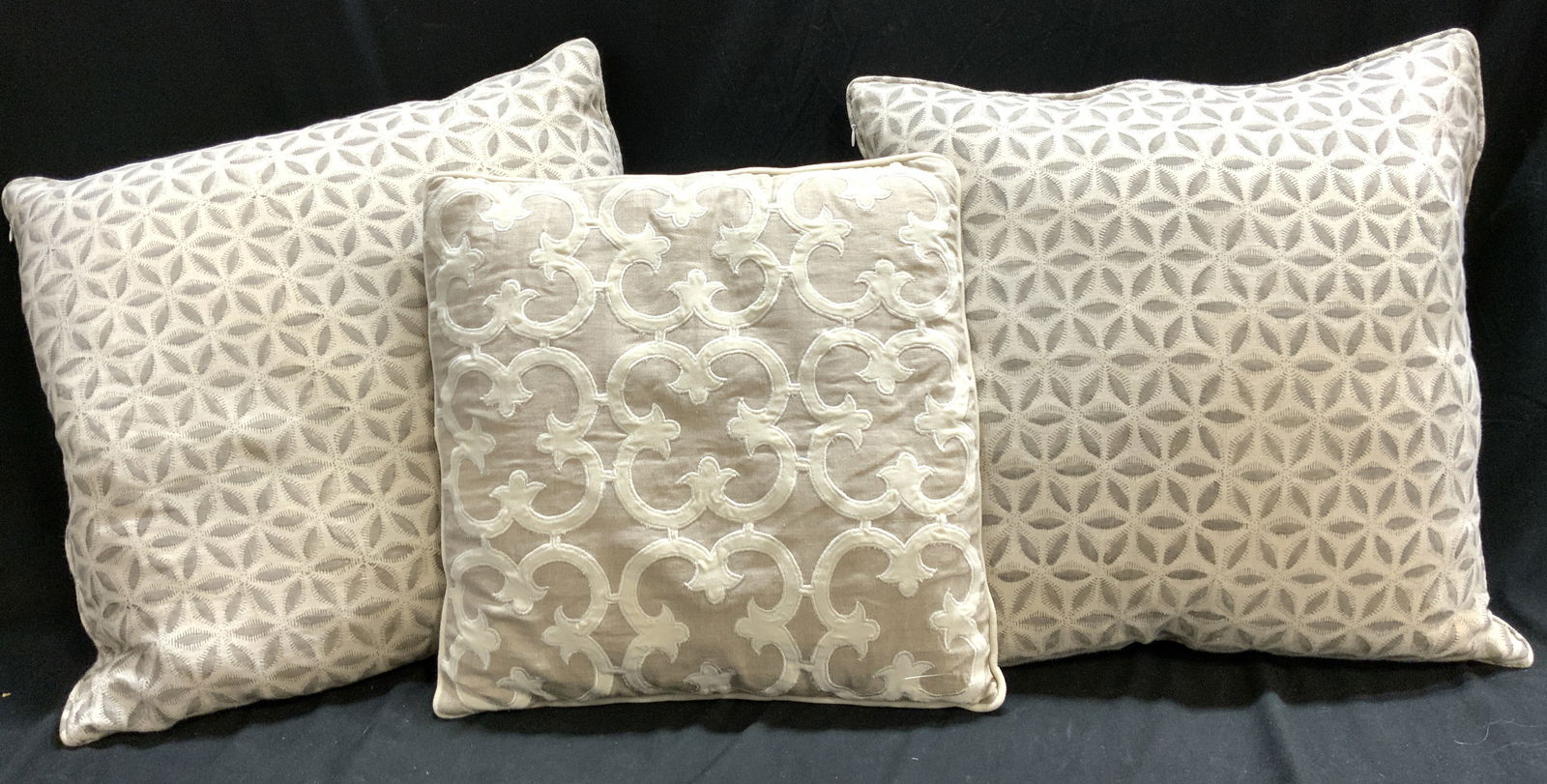 Lot 3 Patterned Throw Pillows Cotton (1 of 7)