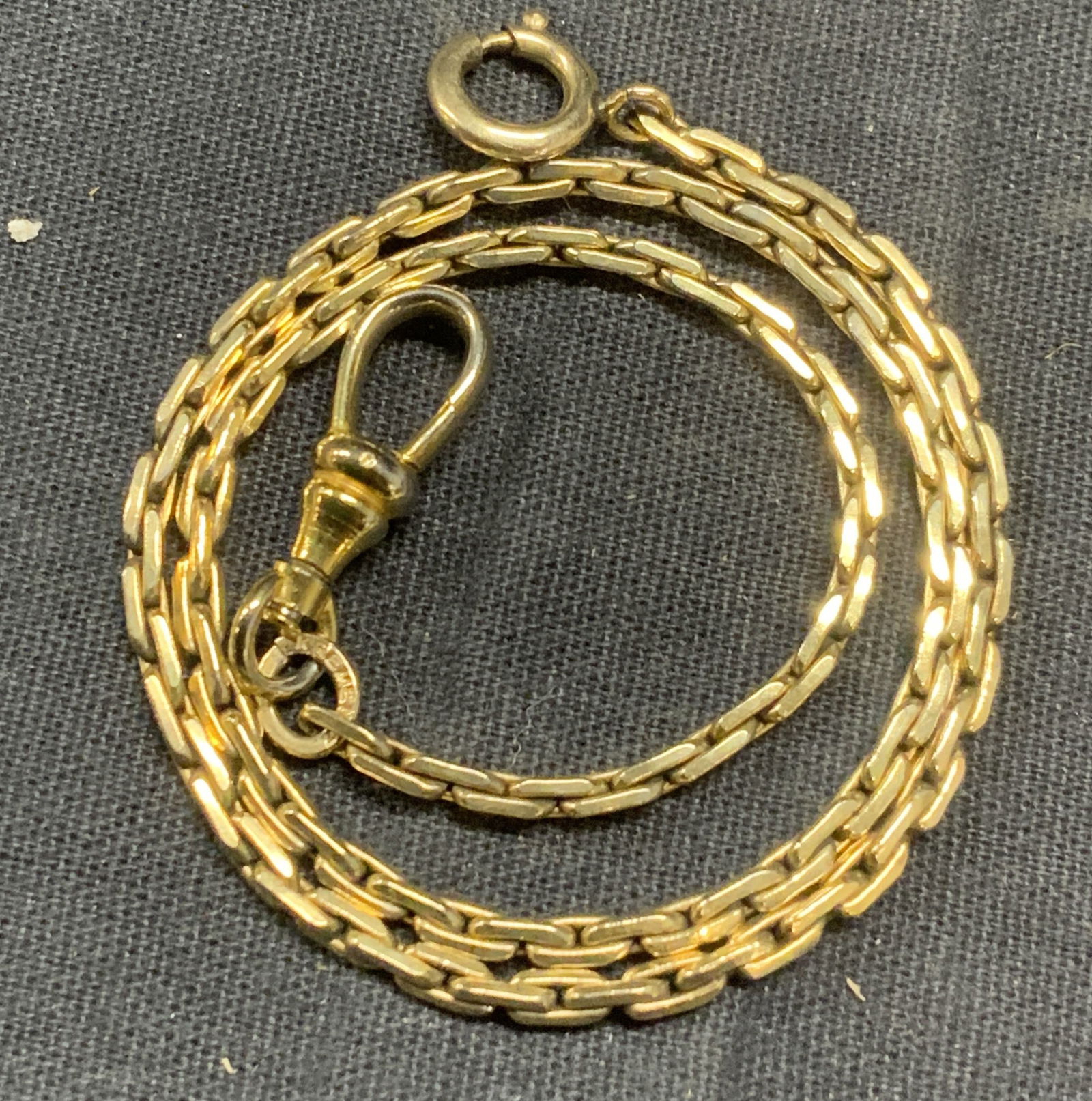 Vtg KREMENTZ 14K Gold Pl Watch Fob Chain (1 of 7)