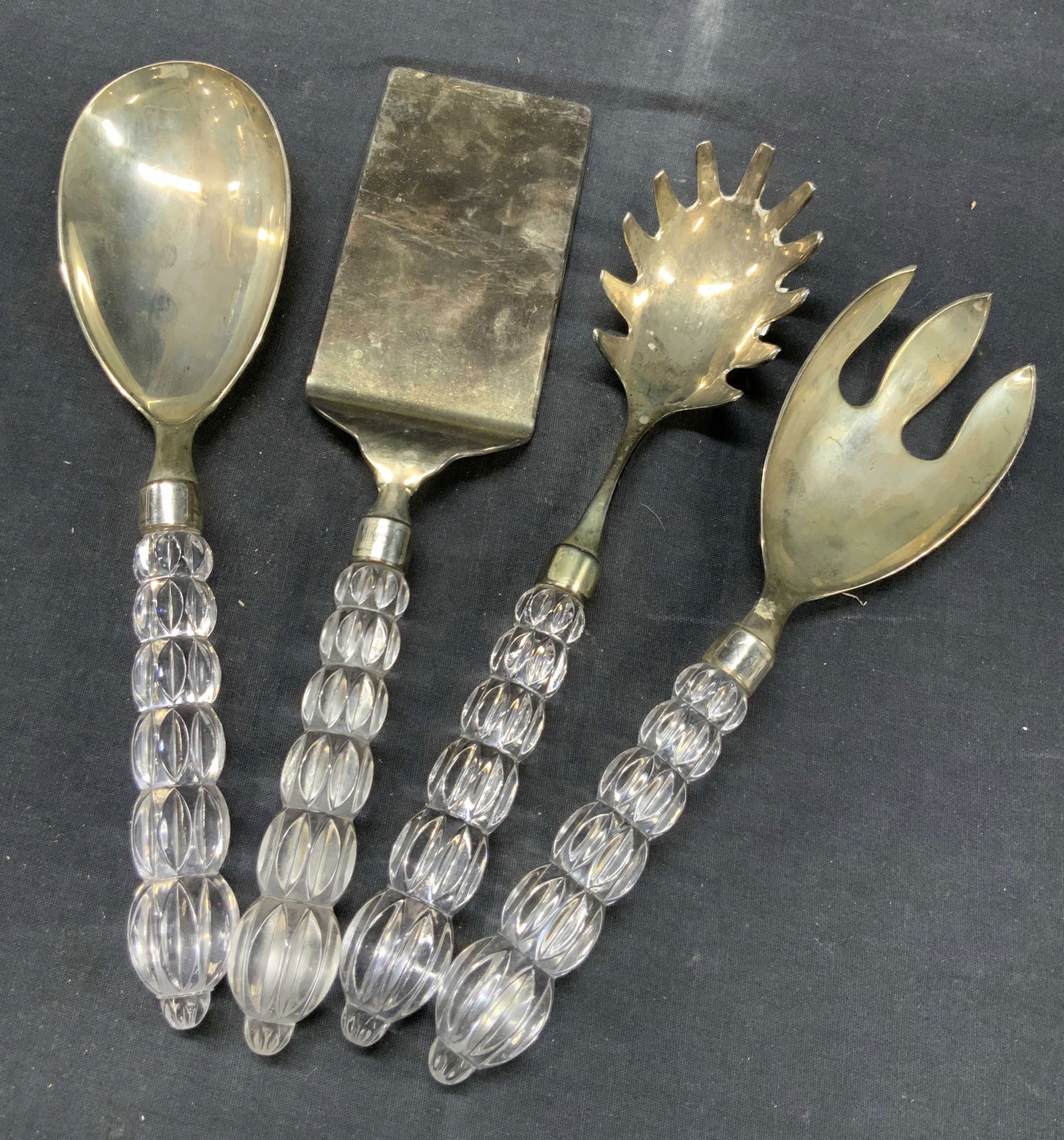 Set 4 MIKASA Cut Glass Serving Utensils (1 of 8)