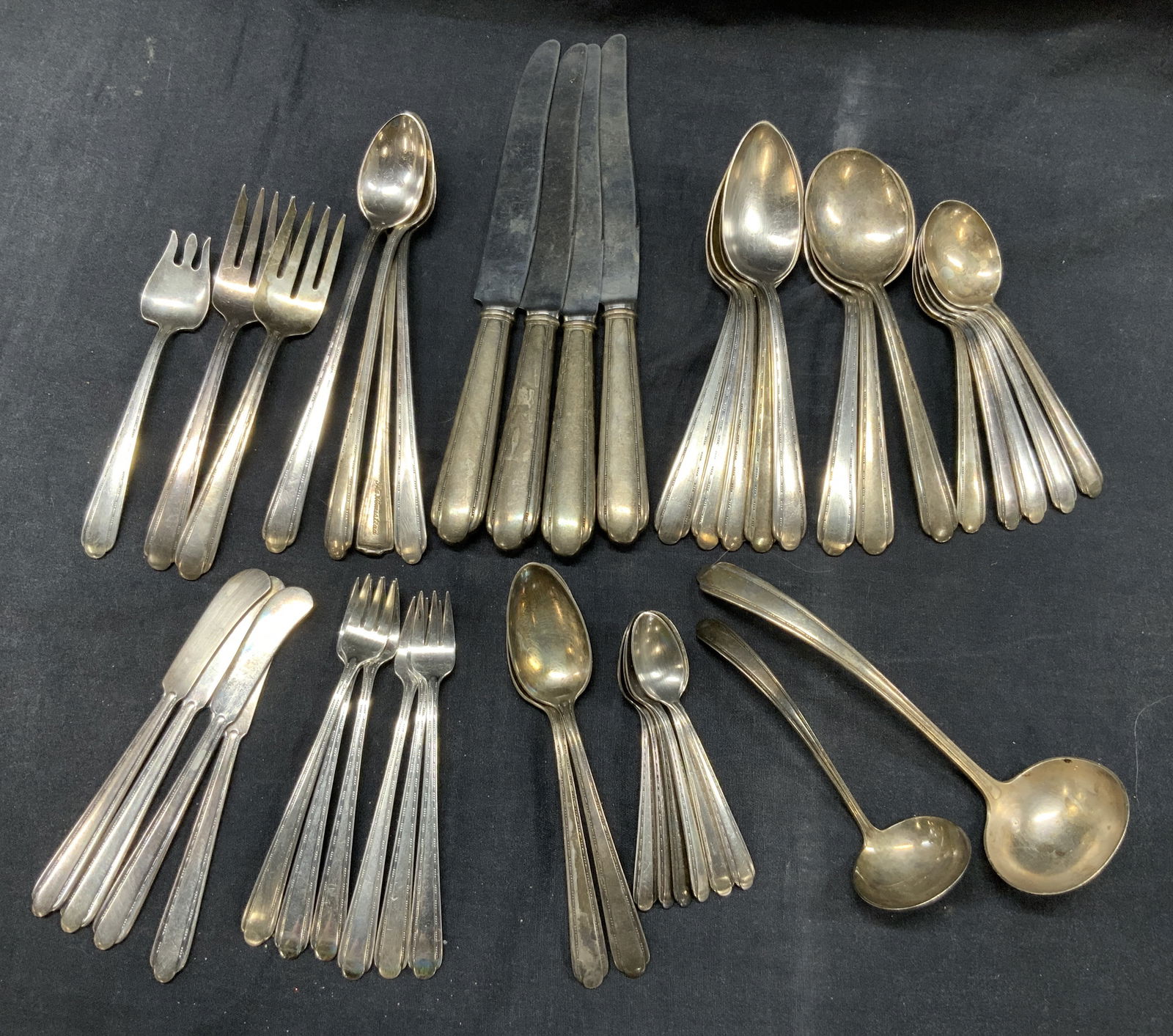 Set 46 Alvin Plate Silver Plate 1930 Pat, Utensils (1 of 8)