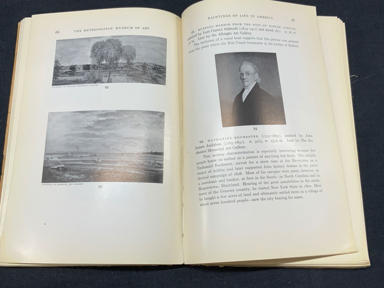 1939 Life In America The MET Illustr. Book: Copyright 1939 by the Metropolitan museum of art. Life in America, Illustrated art book with 100+ Illustrations in black and white. Paper back with a strawberry patter cover. Approx 9.5 x 7 inches and