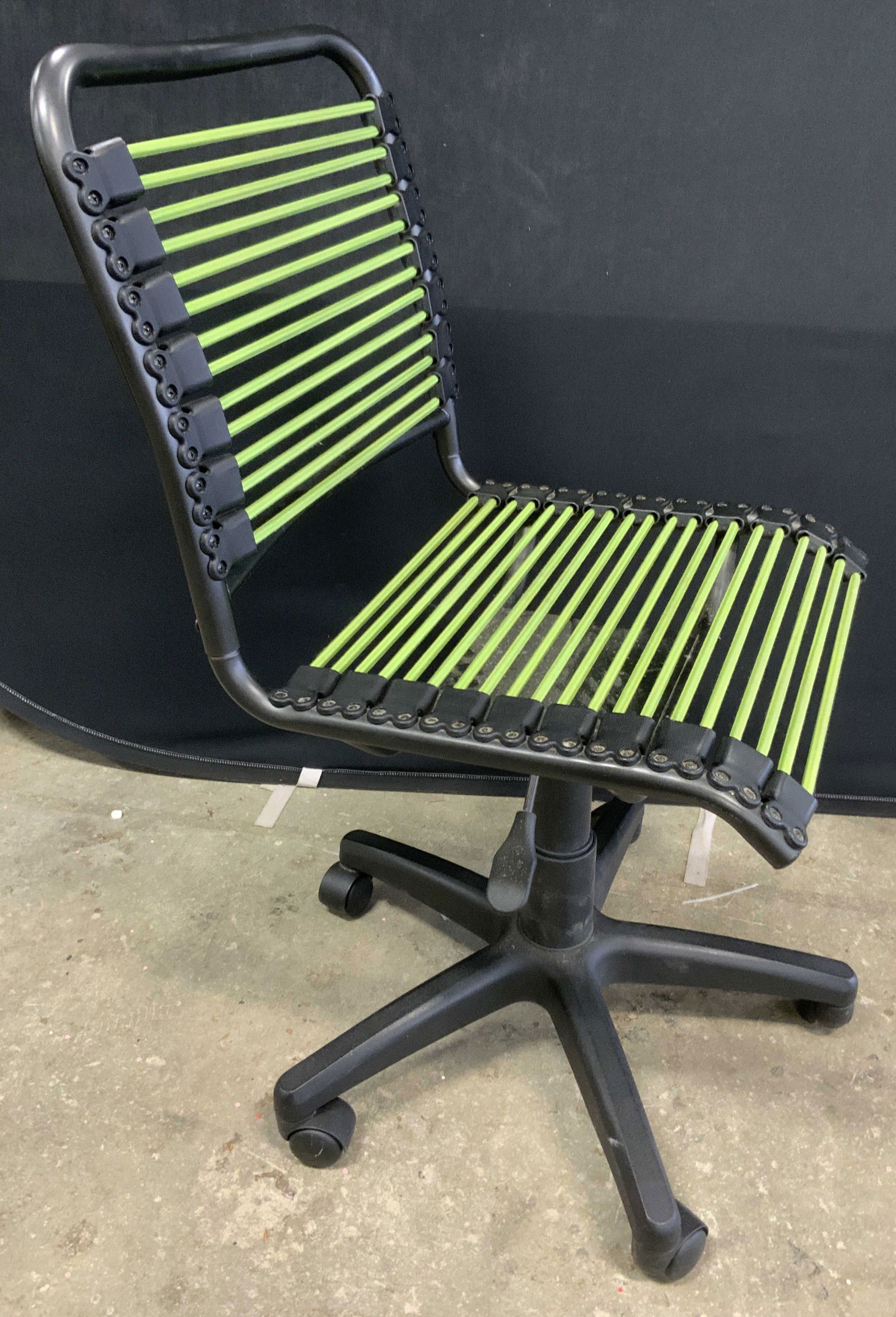 Lime Green Bungee Office Chair, Wheeled (1 of 9)