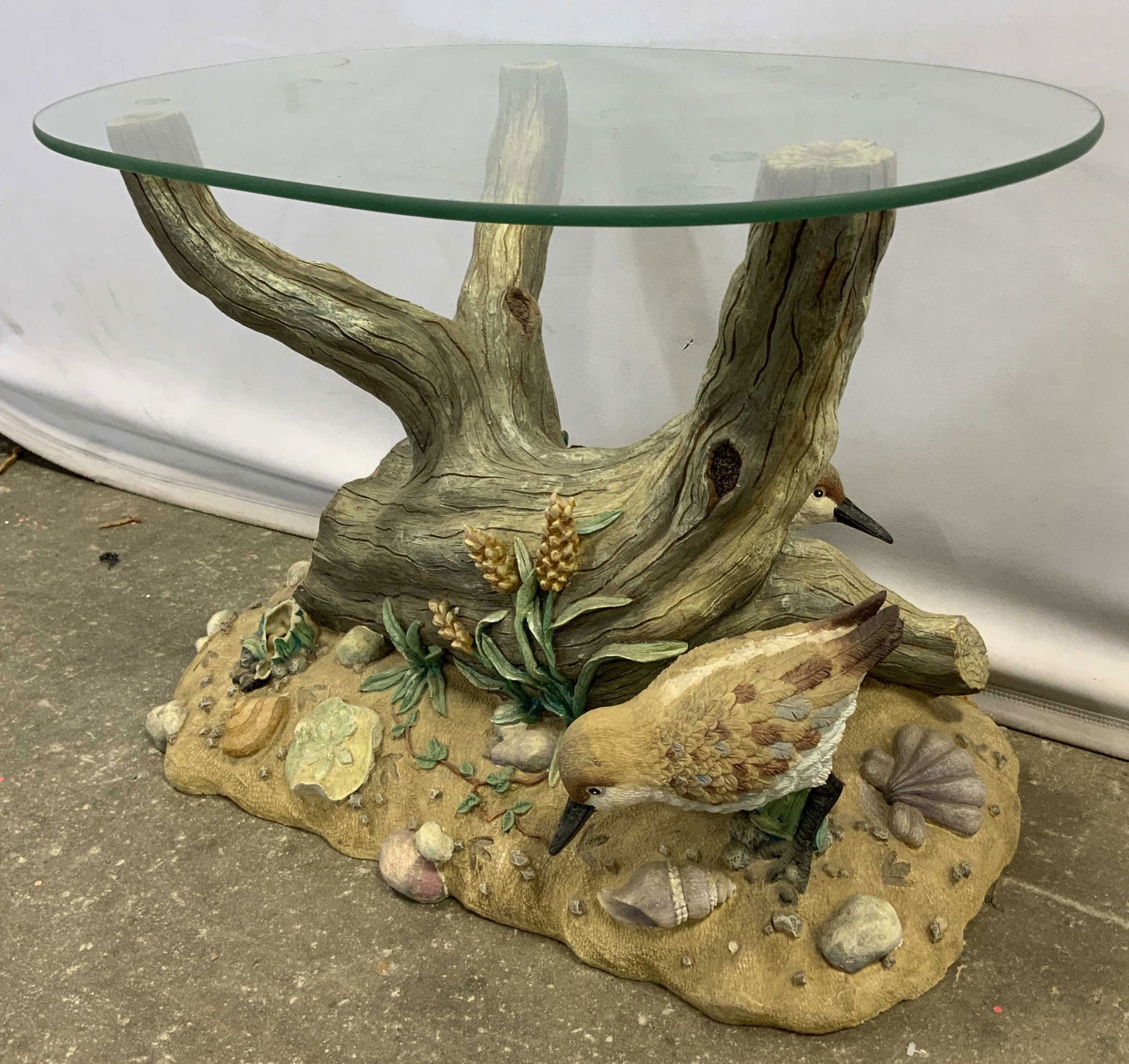 Driftwood Form Side Table W/ Beachcomber Motif (1 of 10)