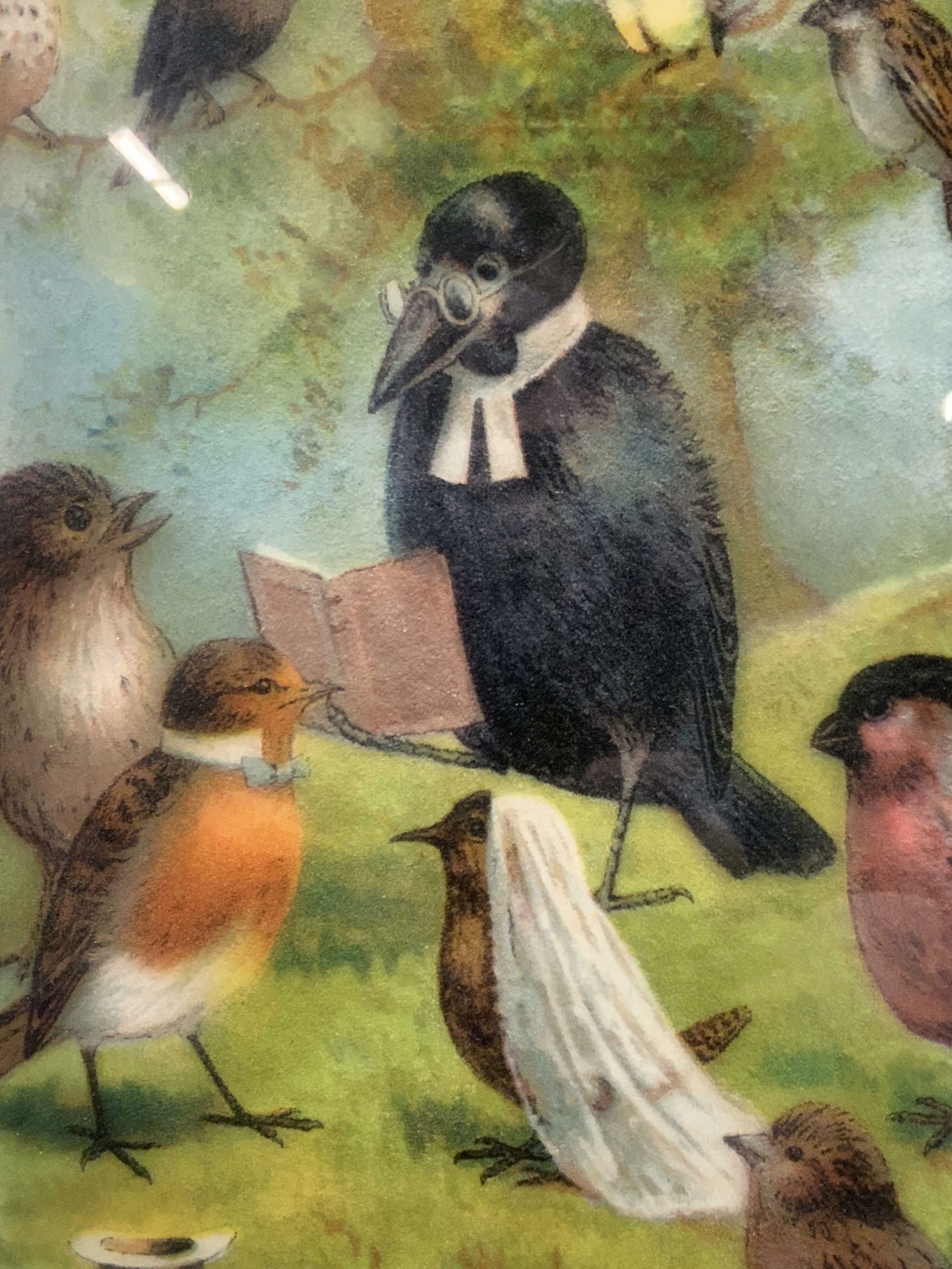 Reverse Lithograph On Glass Nursery Rhyme Cover (1 of 7)