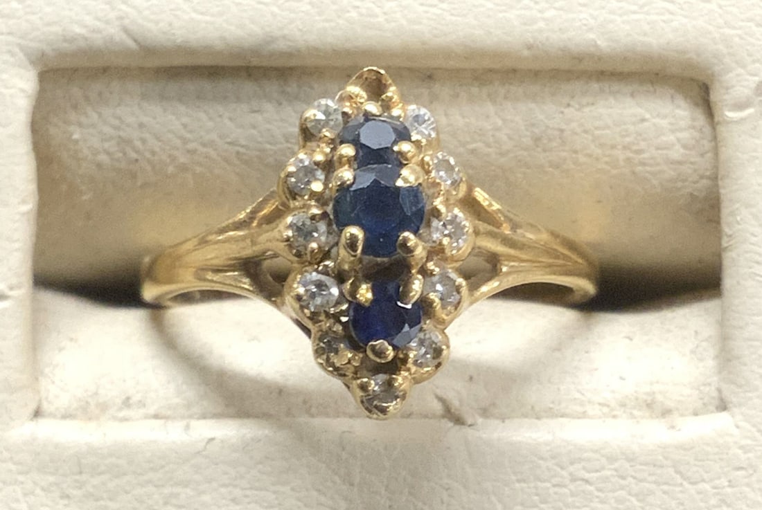 14K Plum Gold Topaz & Diamond Ring (1 of 6)