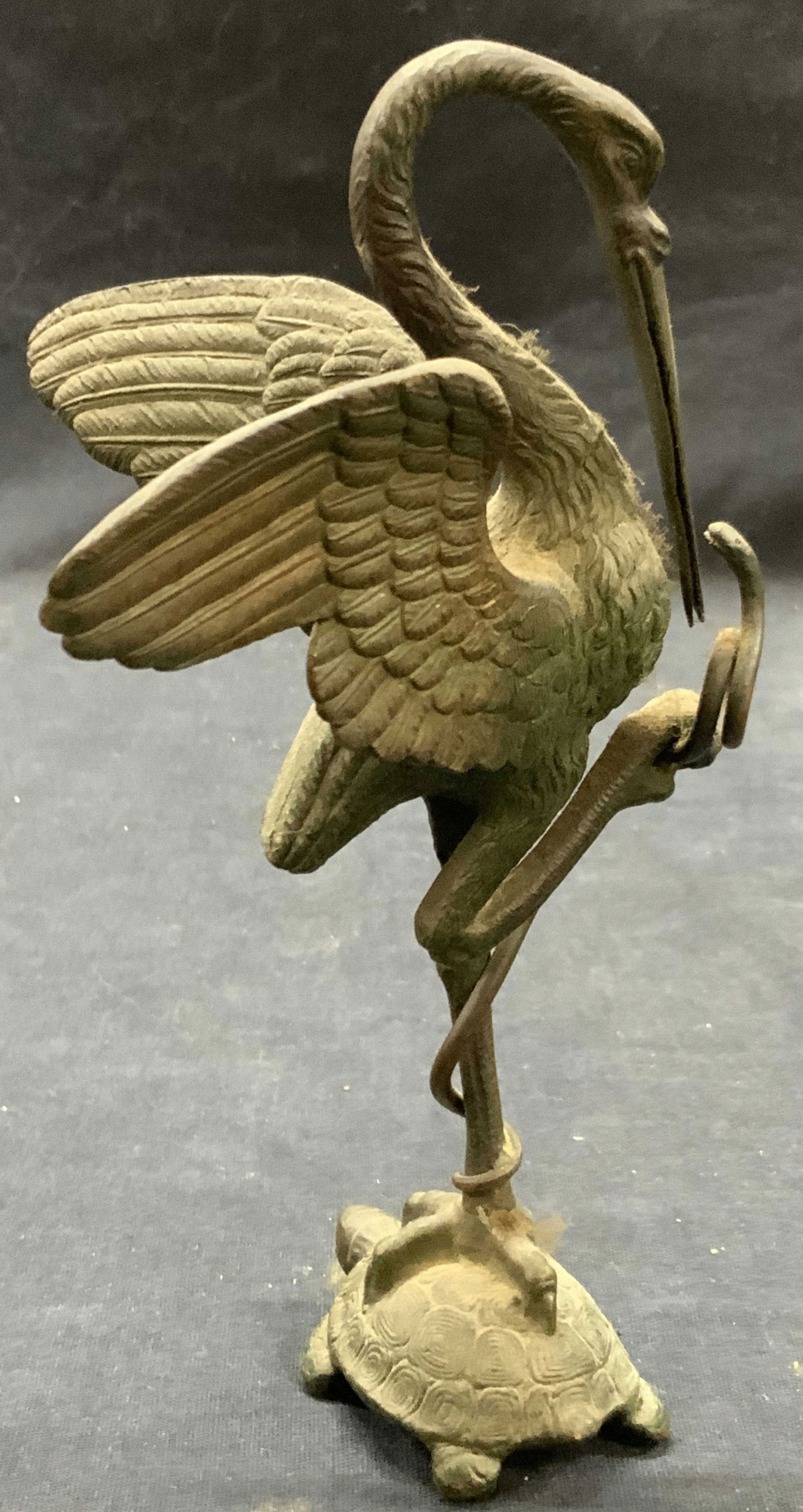 Vtg Bronze Asian Style Crane Figural (1 of 8)