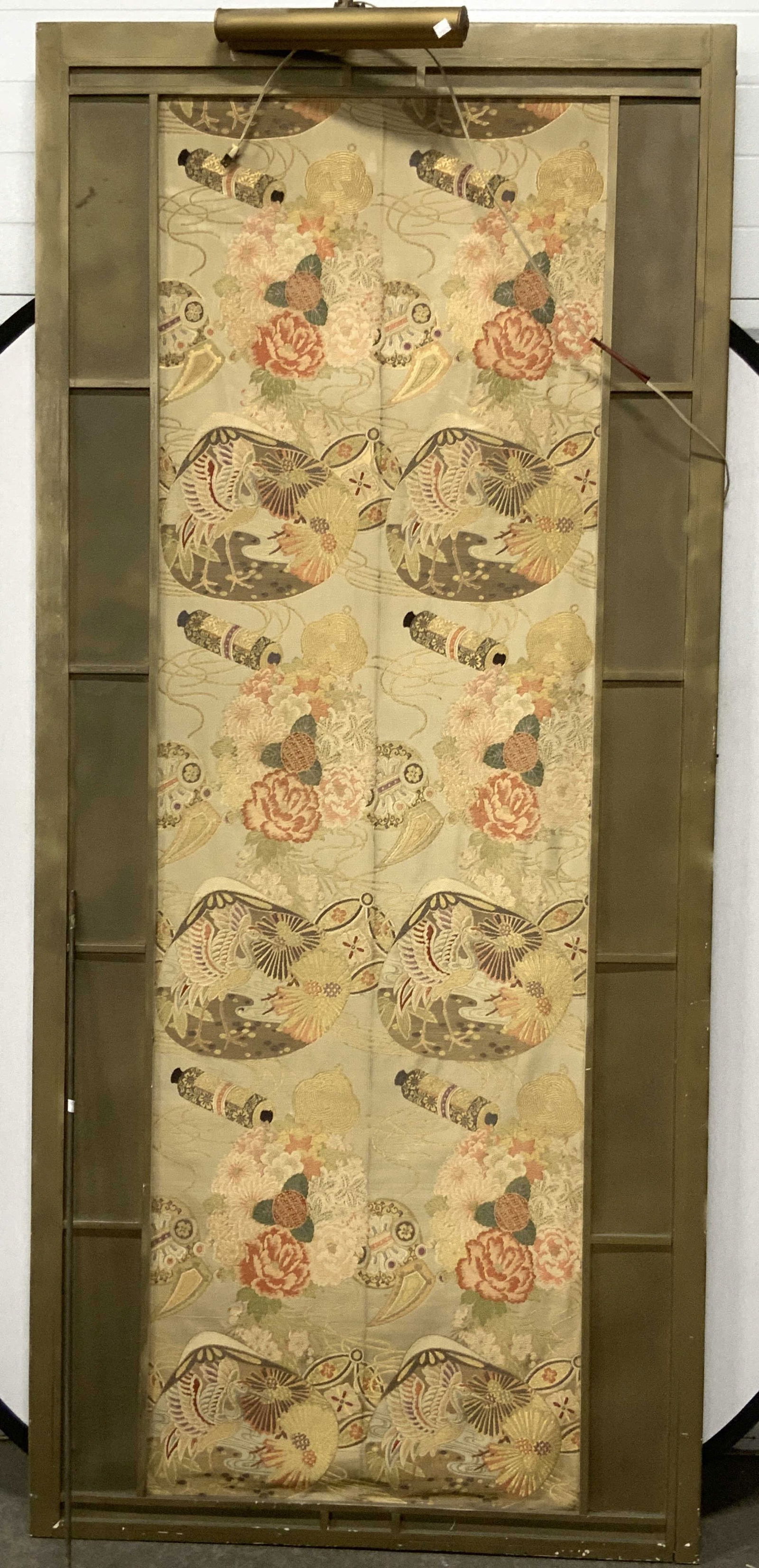 XL 7ft x 3ft Embroidered Asian Silk Textile Panel (1 of 15)
