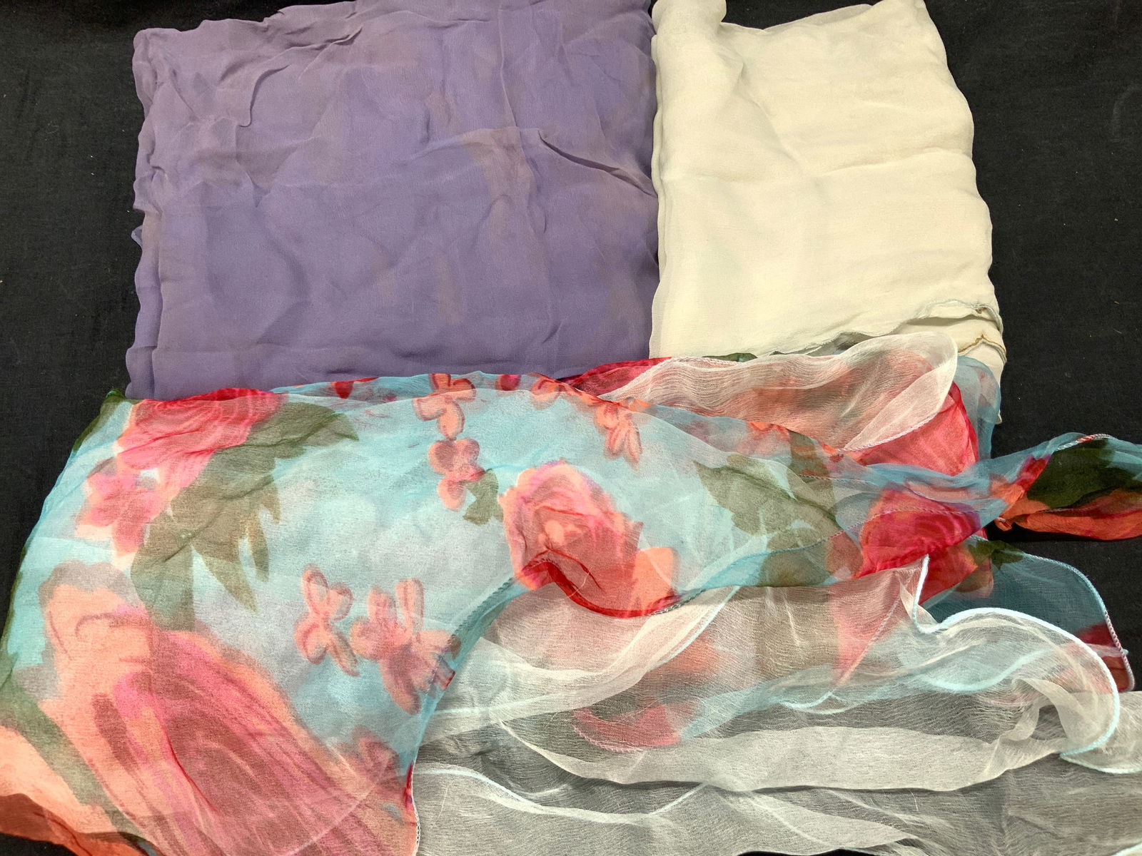 3 Sheer Material Blended Scarves (1 of 9)