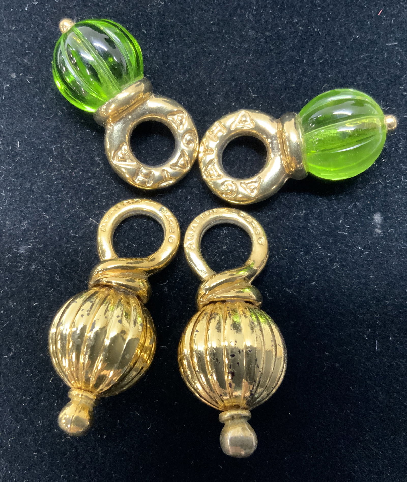 2 Pairs AGATHA PARIS Jewelry Charms (1 of 6)