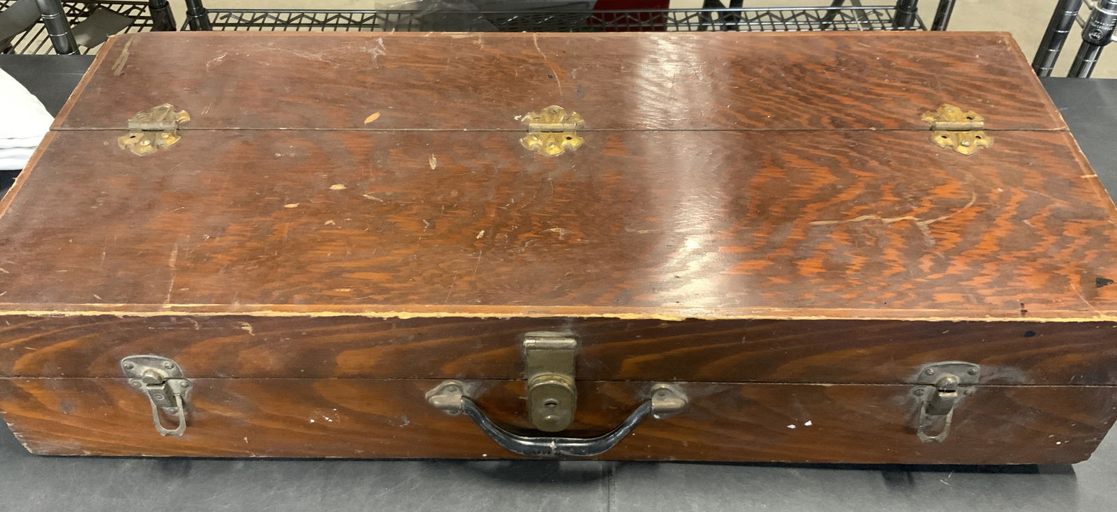 Antique Hinged Wooden Tool/ Storage  Box (1 of 9)